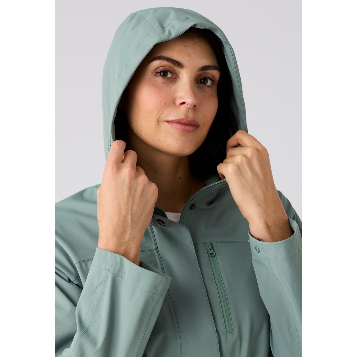 Parka longue RainProtect vert grisé, DAMART