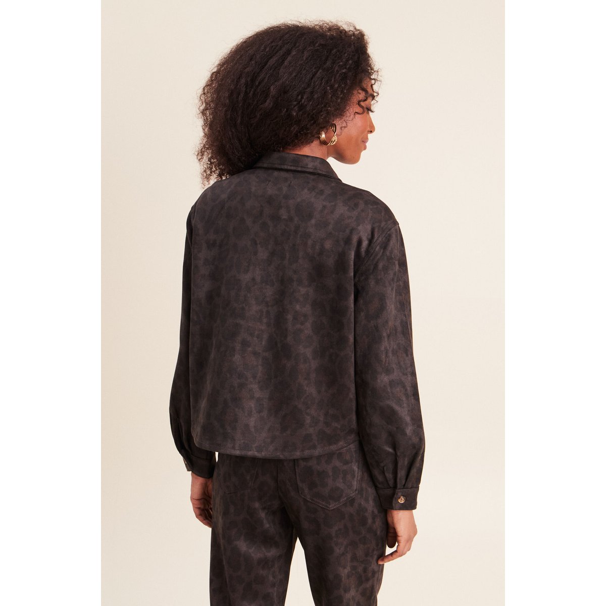 Chemise droite manches longues vert kaki, BREAL
