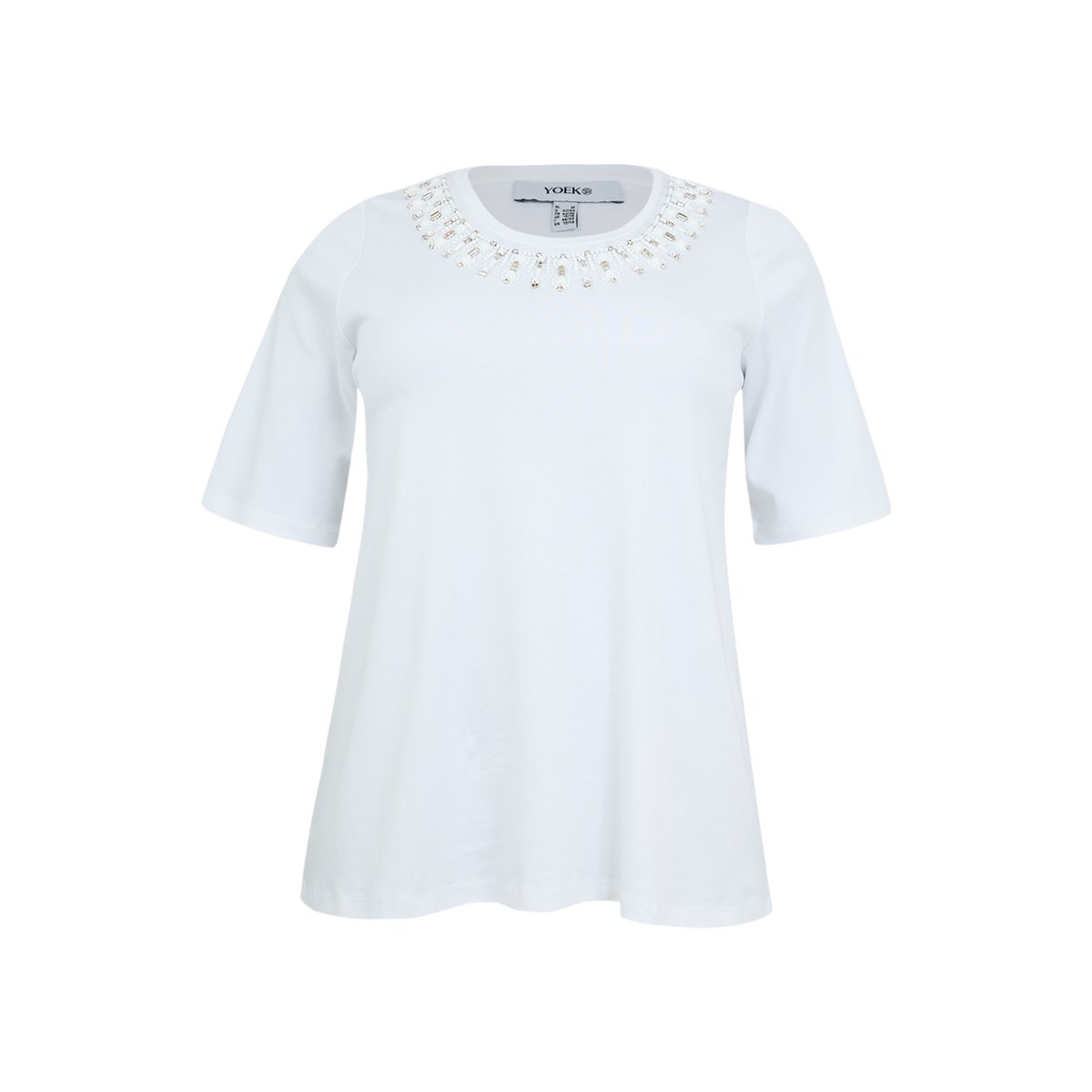 T-shirt avec manches courtes blanc, YOEK