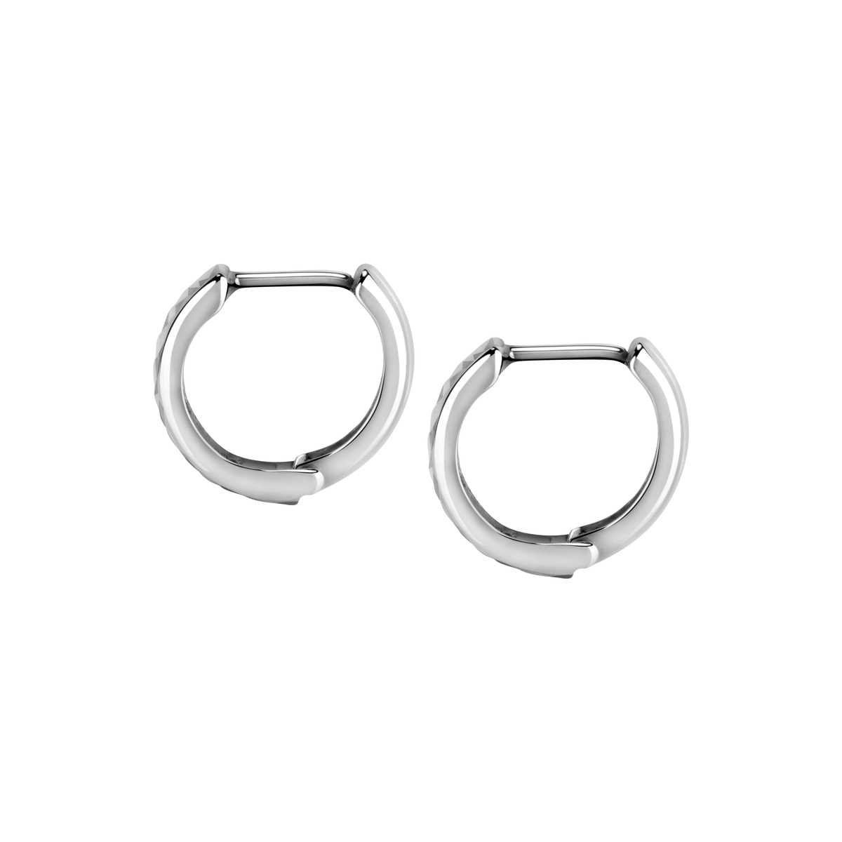 Boucles d'oreilles en or blanc 750 CLASSIC argent, BLUESPIRIT