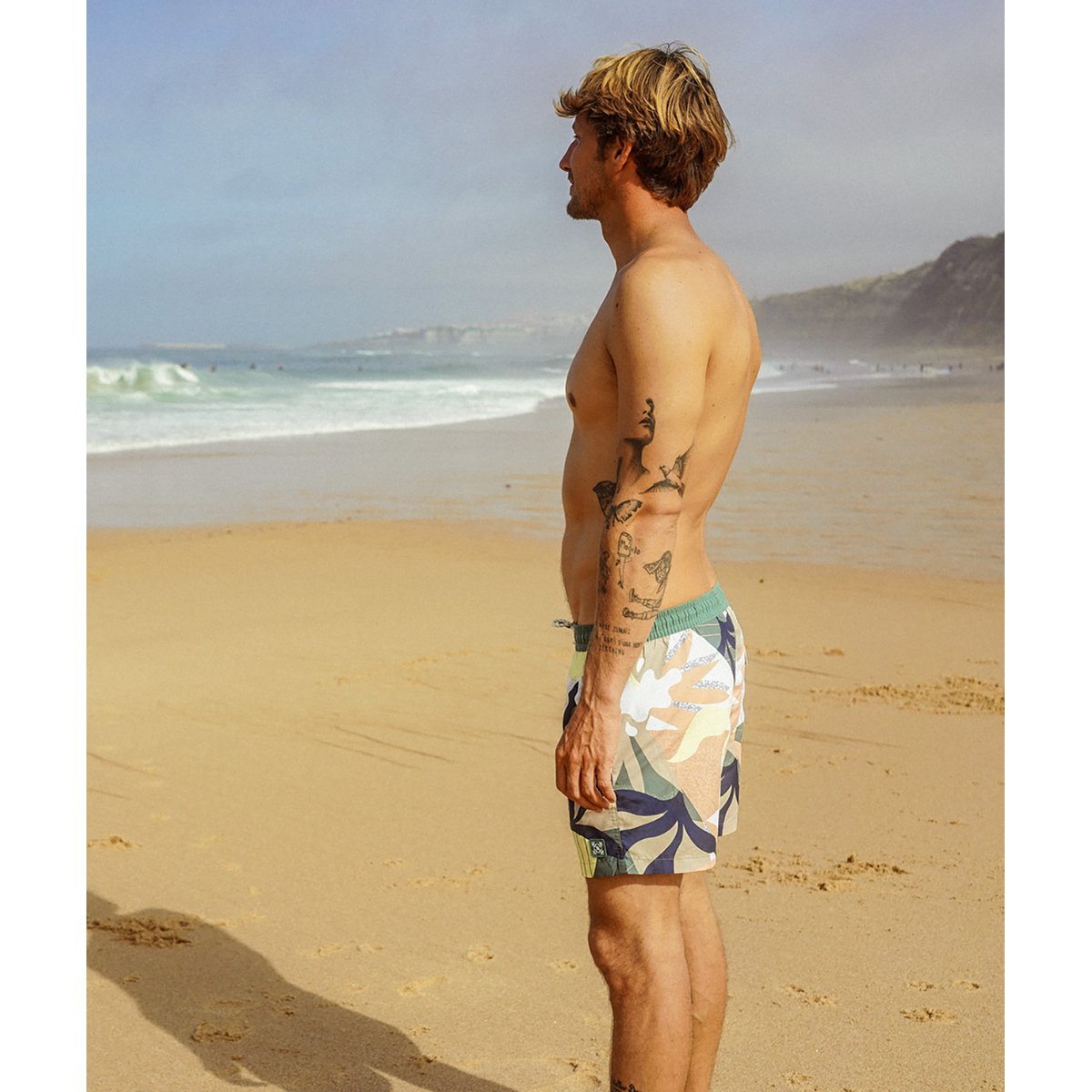 Beach short rayure verticale WIPEOUT jungle, OXBOW