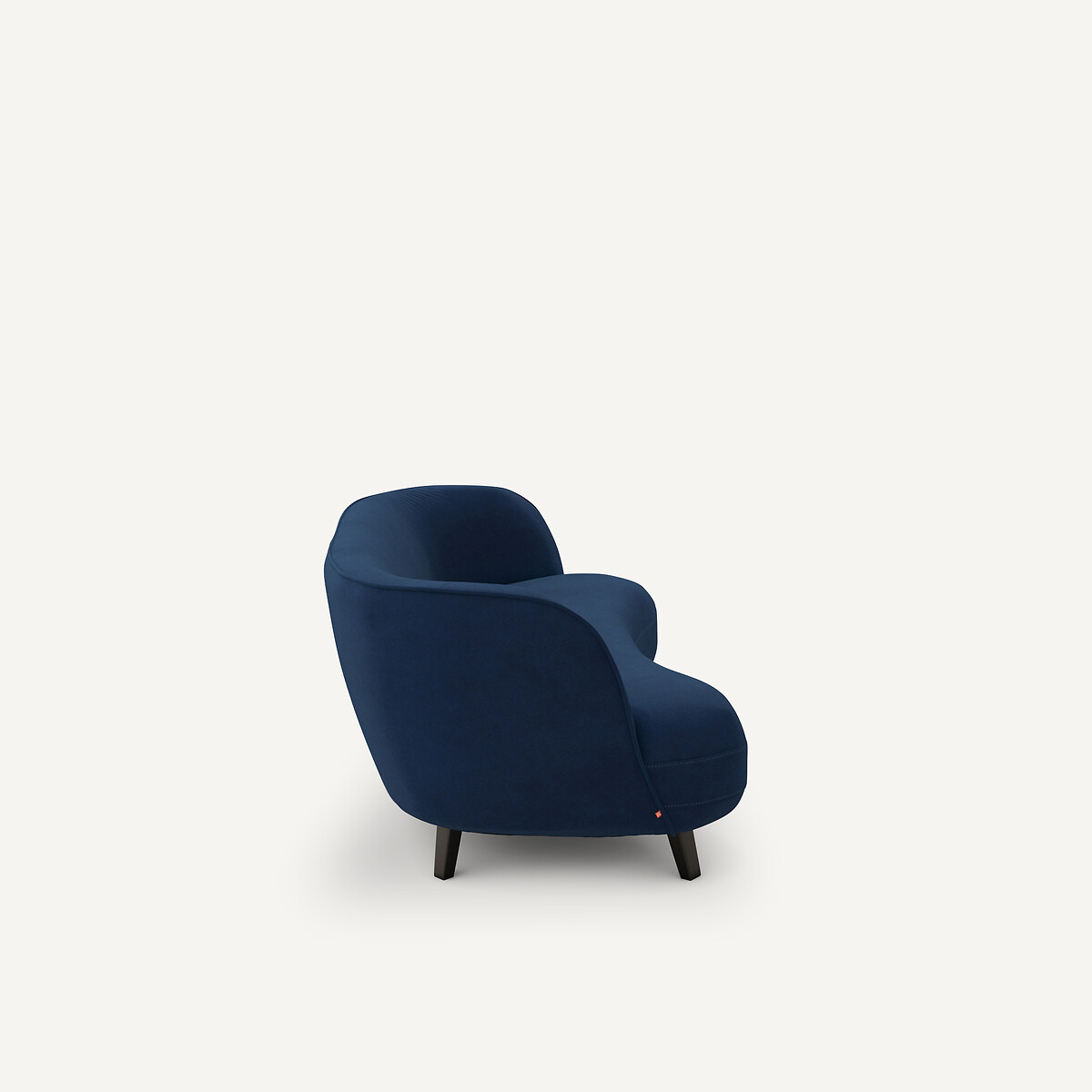 Canapé droit, 3 places, en velours, ROSEBURY bleu nuit, EMMANUEL GALLINA X AM.PM