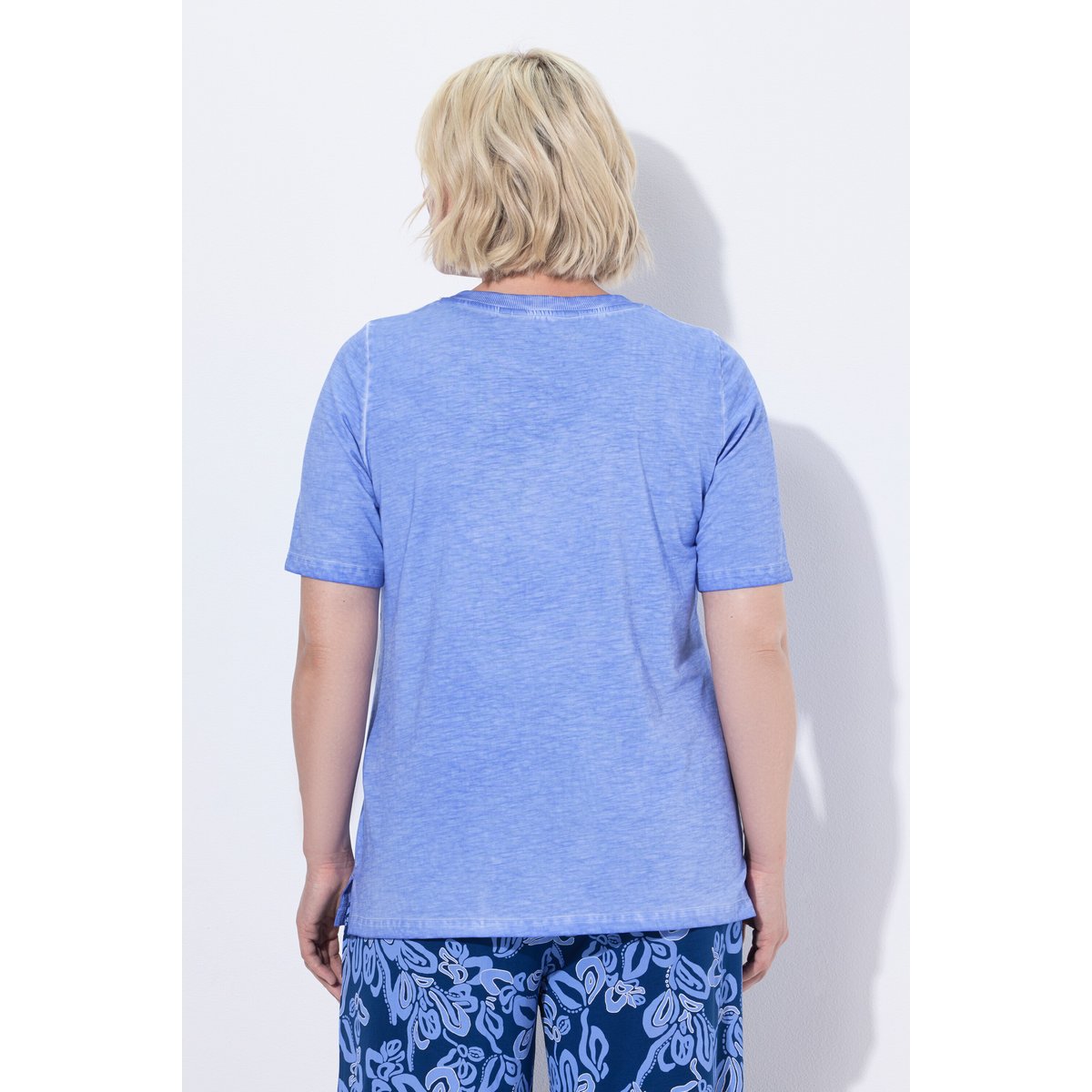 T-shirt avec broderie soleil bleuet, ULLA POPKEN