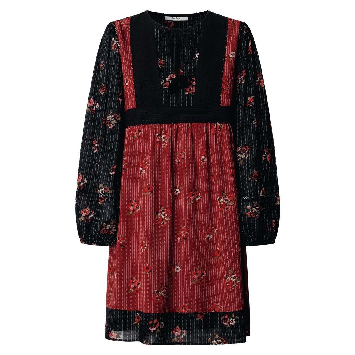 Robe Courte À Imprimé Floral noir, PEPE JEANS