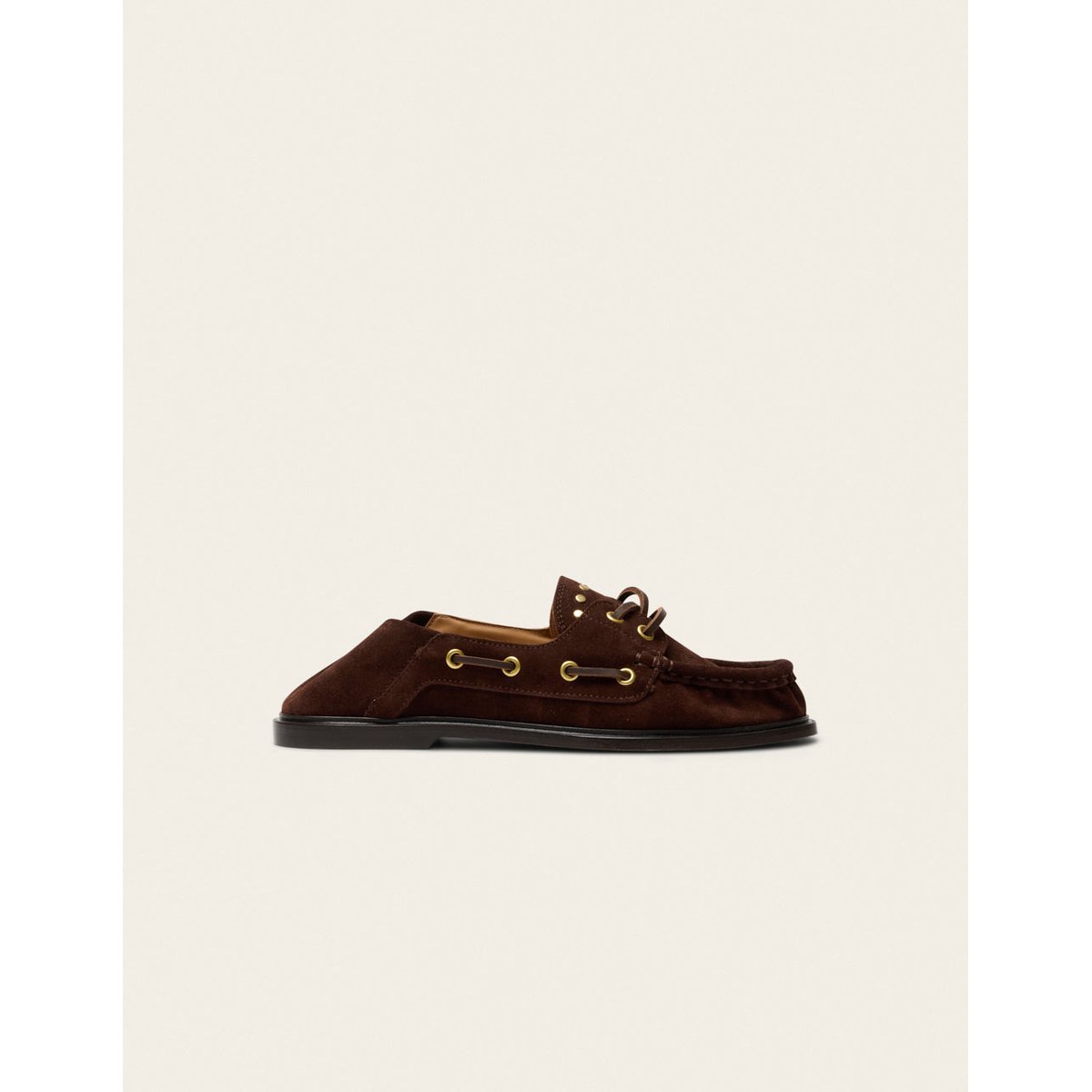 Mocassins OVEL suède chocolat clous, ODAJE