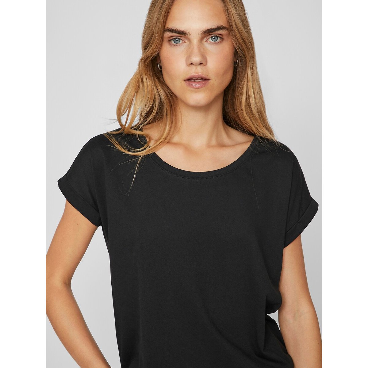 T-shirt in jersey zwart, VILA