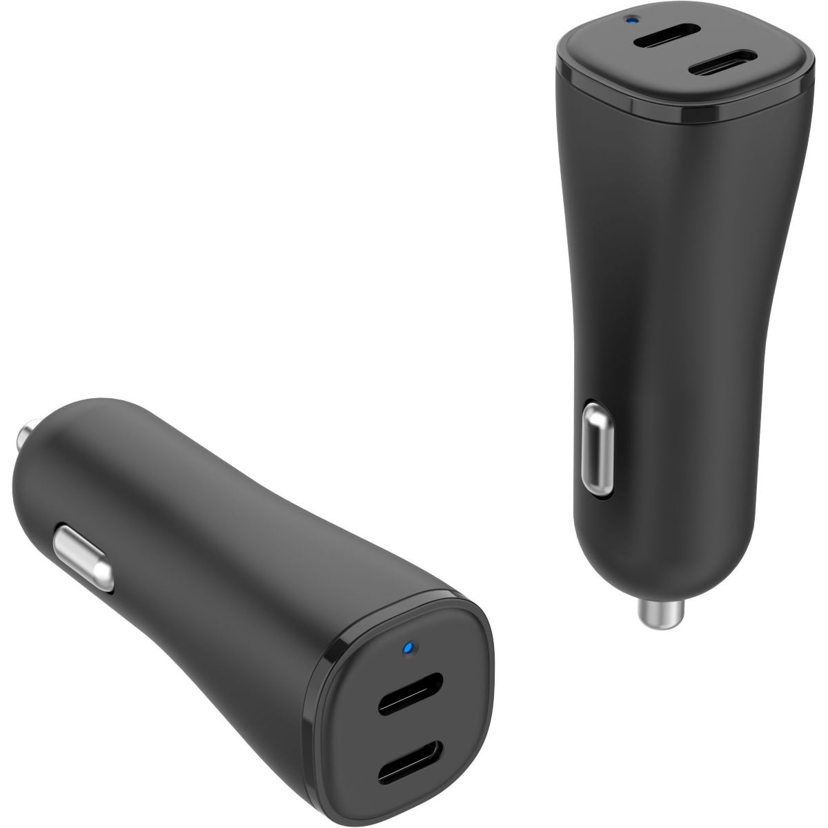 Chargeur allume cigare 40W 2x USB-C noir noir, ESSENTIEL B