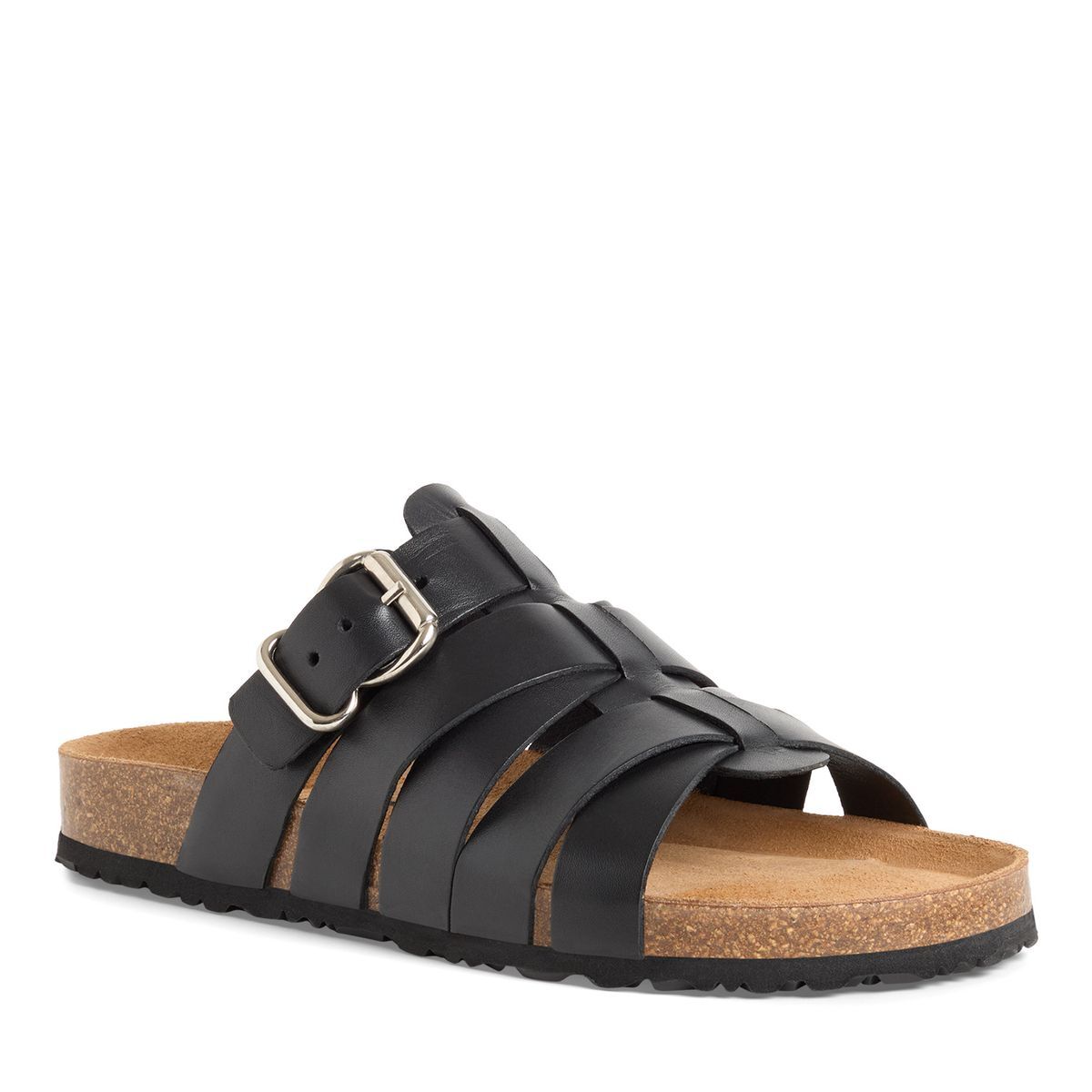 Mule en cuir noir cuir, TAMARIS