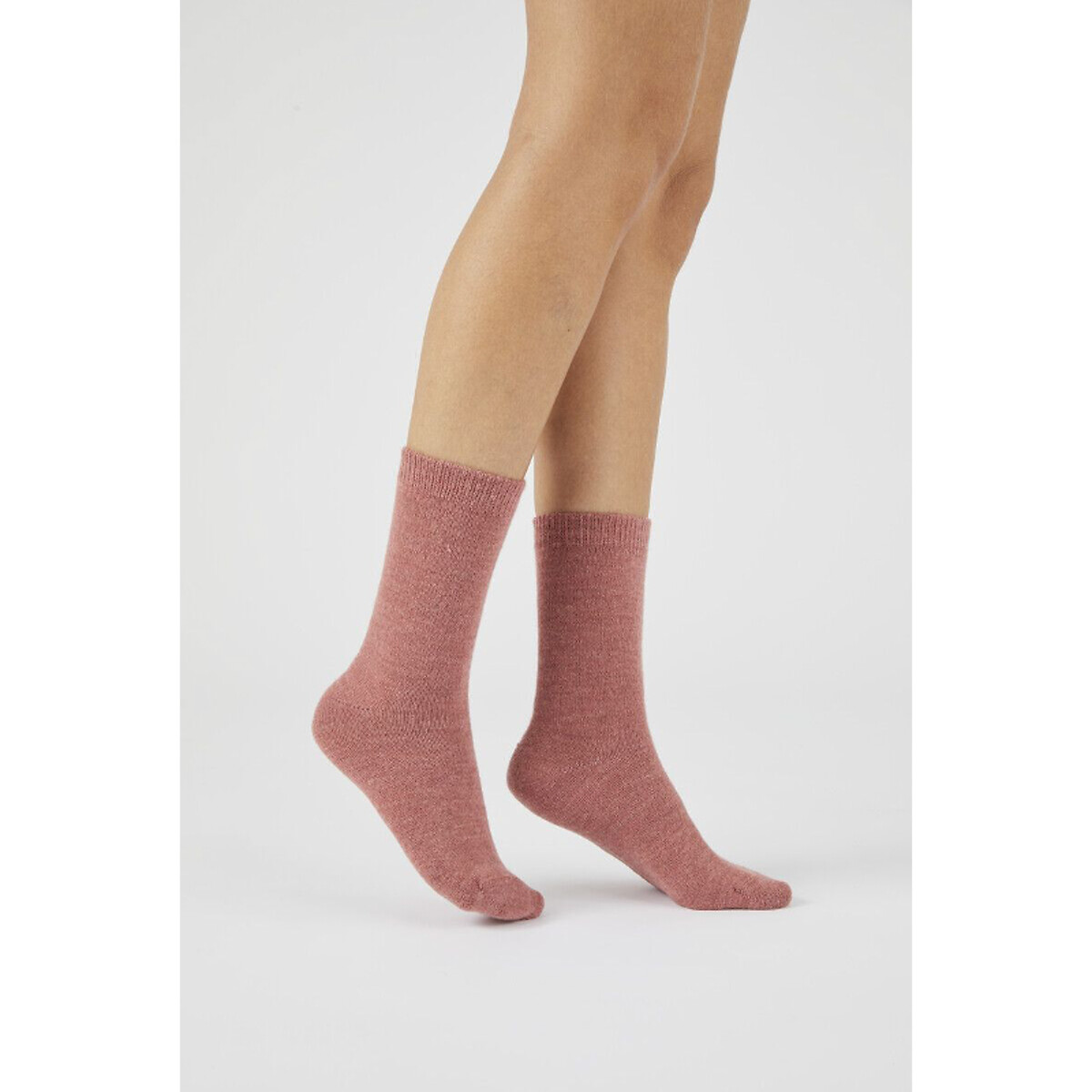 Lot de 3 paires de chaussettes unies Thermolactyl beige+rose+blanc, DAMART