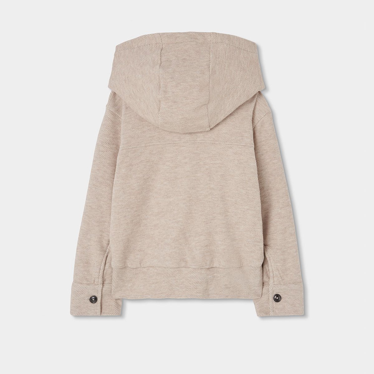 Blouson fille en maille à capuche beige, BOBOLI
