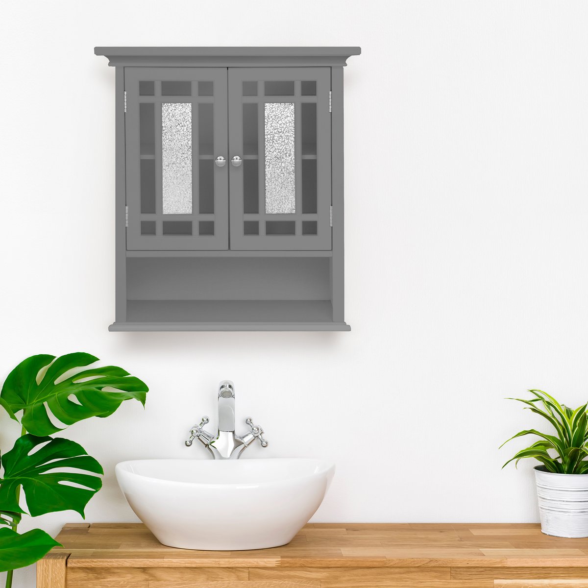 Armoire Toilett Gris WINDSOR gris, TEAMSON HOME