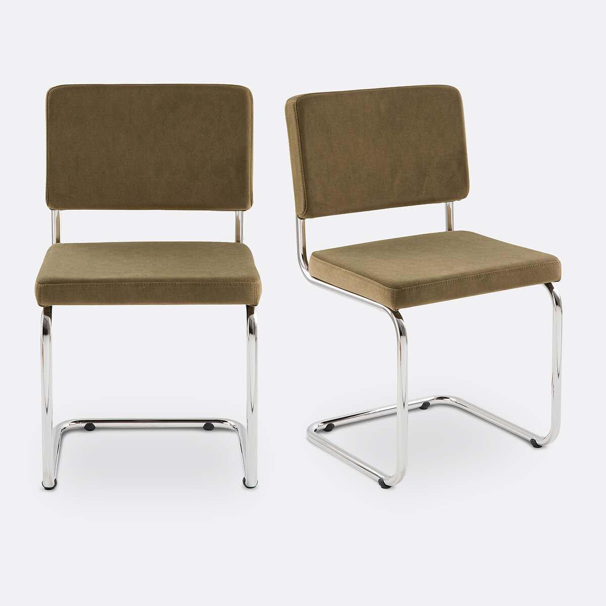 Lot de 2 chaises velours Sarva kaki, LA REDOUTE INTERIEURS