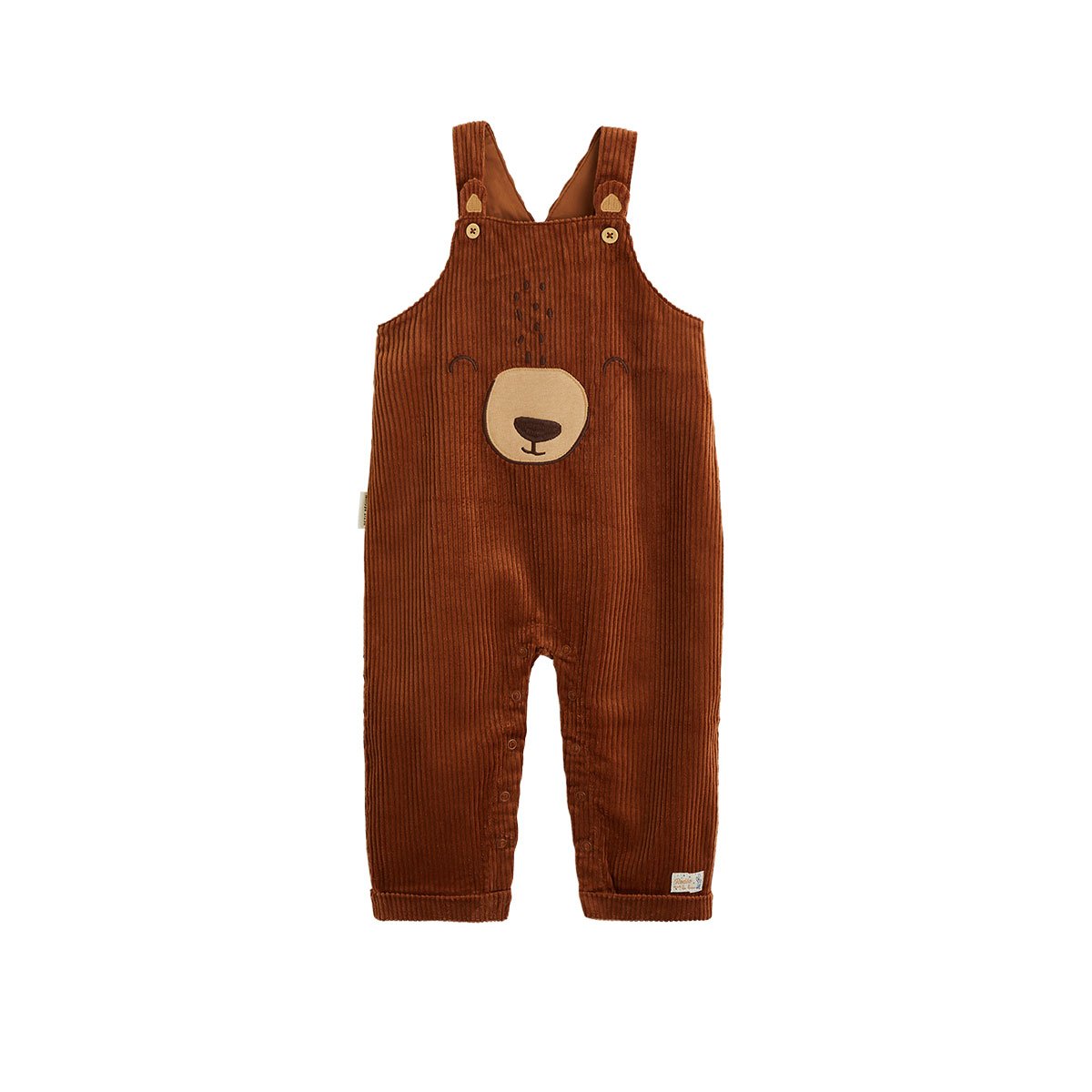 Salopette bébé en velours côtelé Moka marron, PETIT BEGUIN