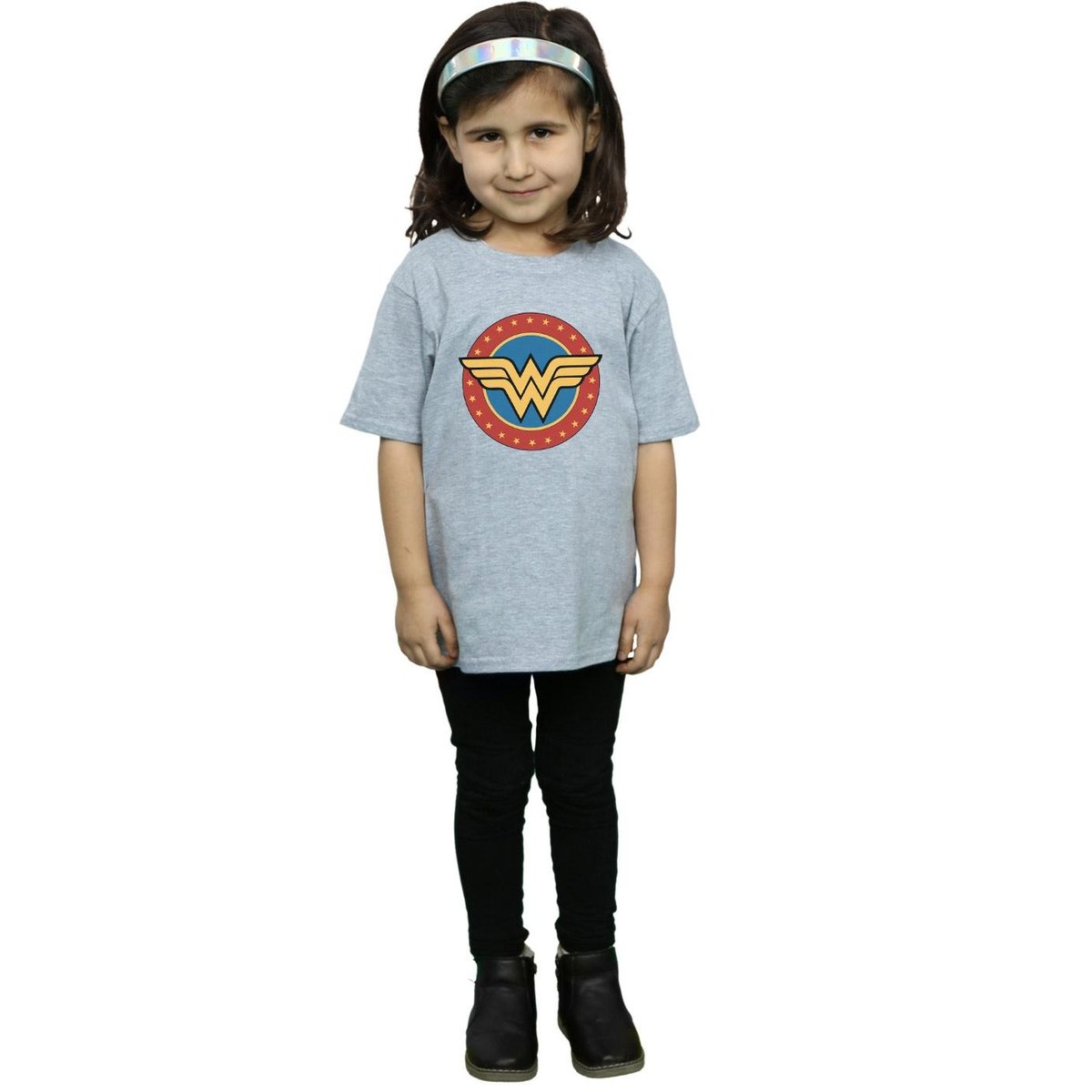 T-shirt gris chiné, WONDER WOMAN