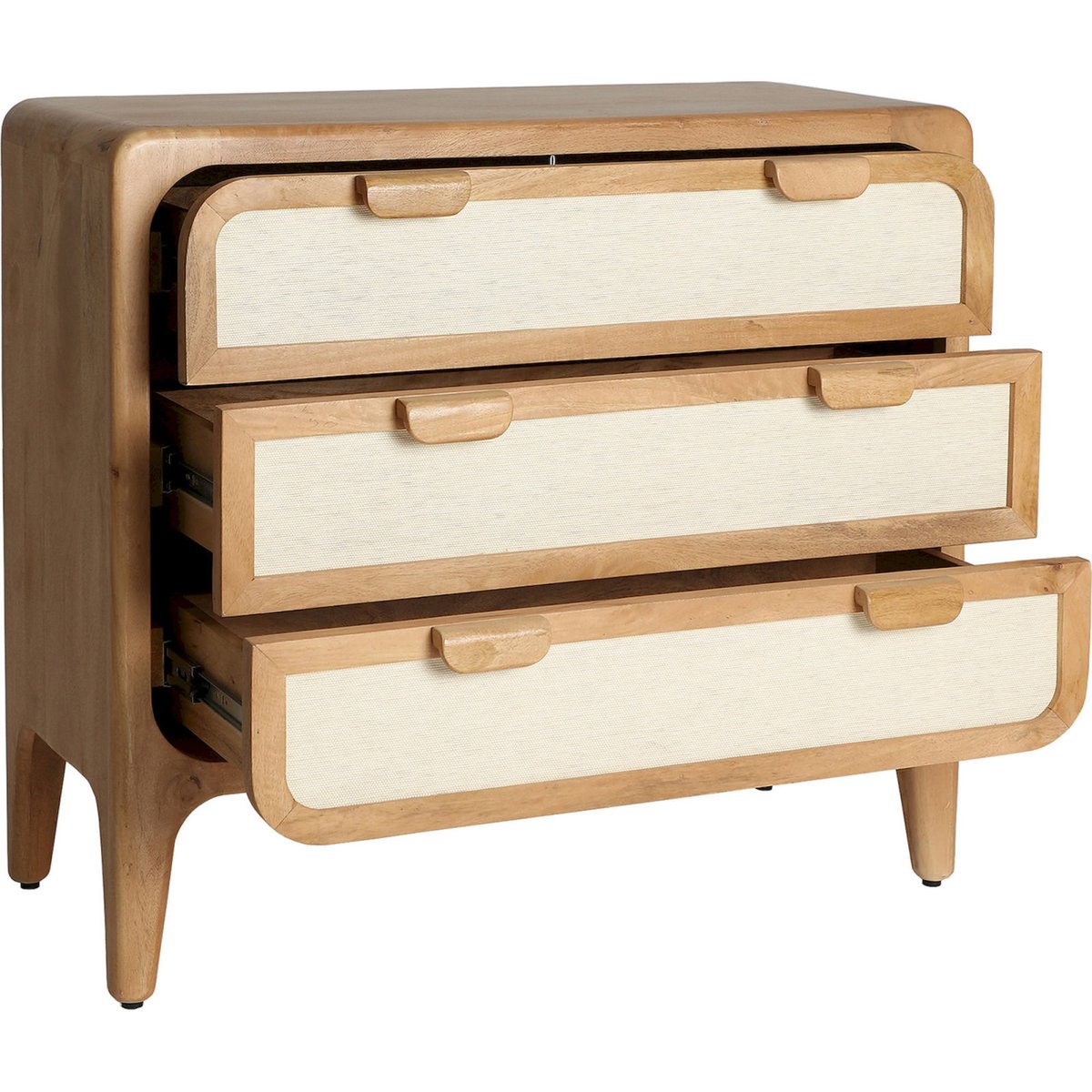Commode manguier et bambou collection S.LATTES marron et beige, RECOLLECTION