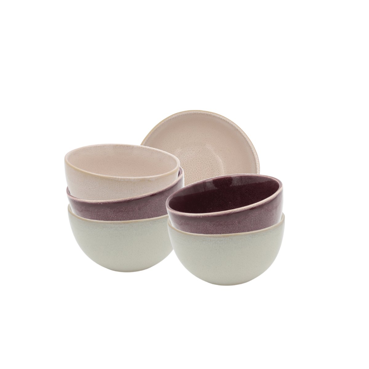 Lot de 6 bols médiums, TERRA multicolore, ARTIME