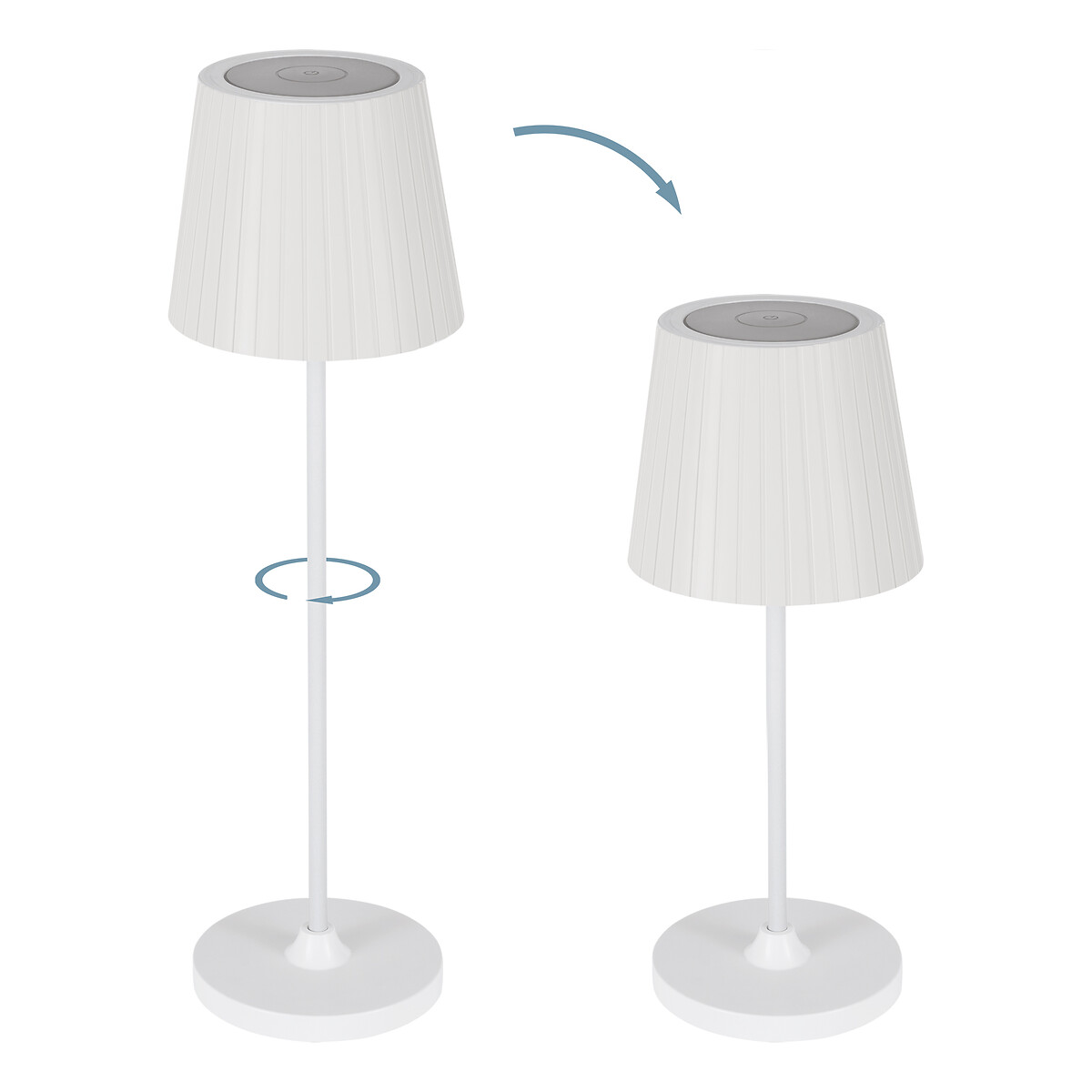 Candeeiro de mesa Cabozo, EGLO branco, EGLO