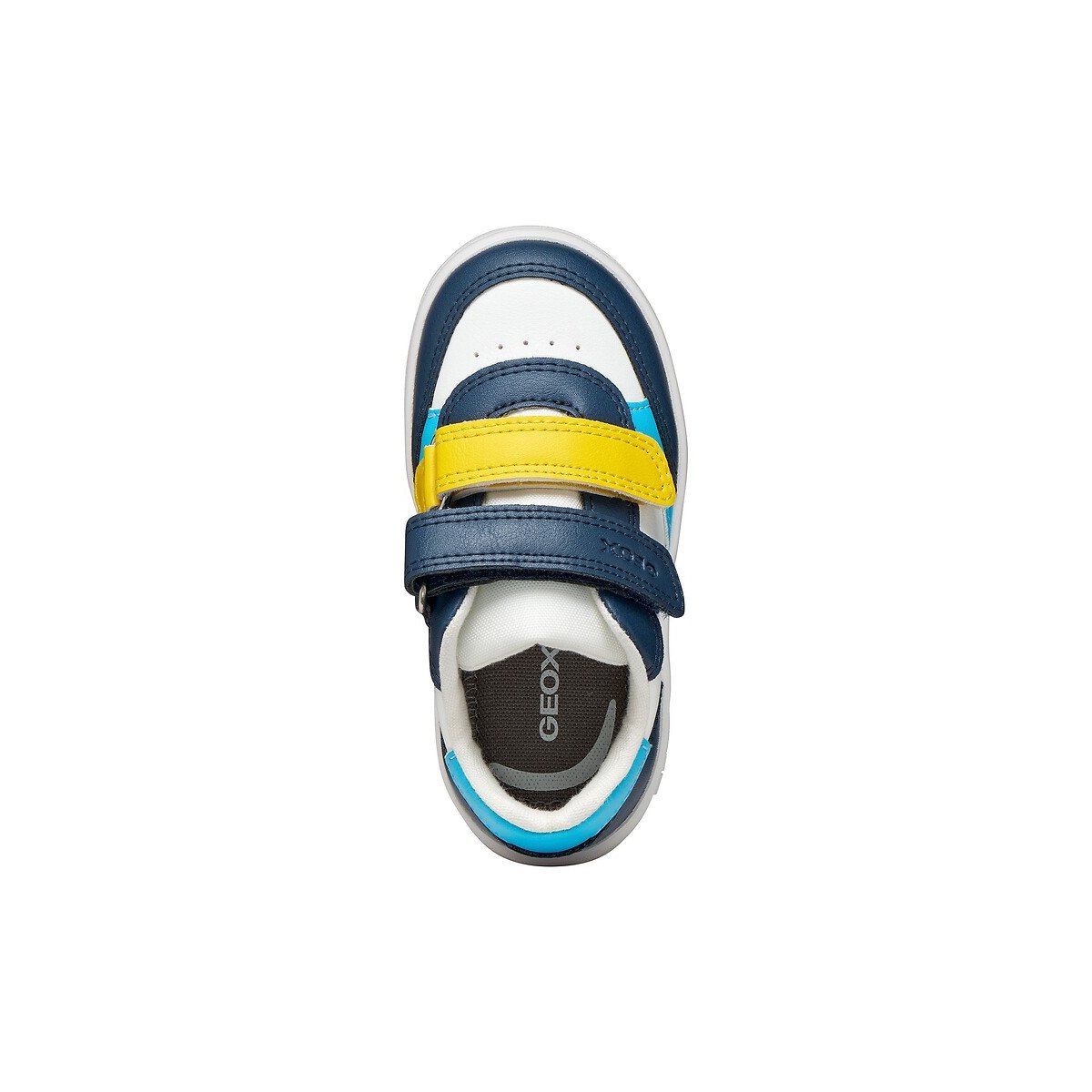 Baskets respirantes à scratchs, ECLYPER blanc/bleu marine, GEOX