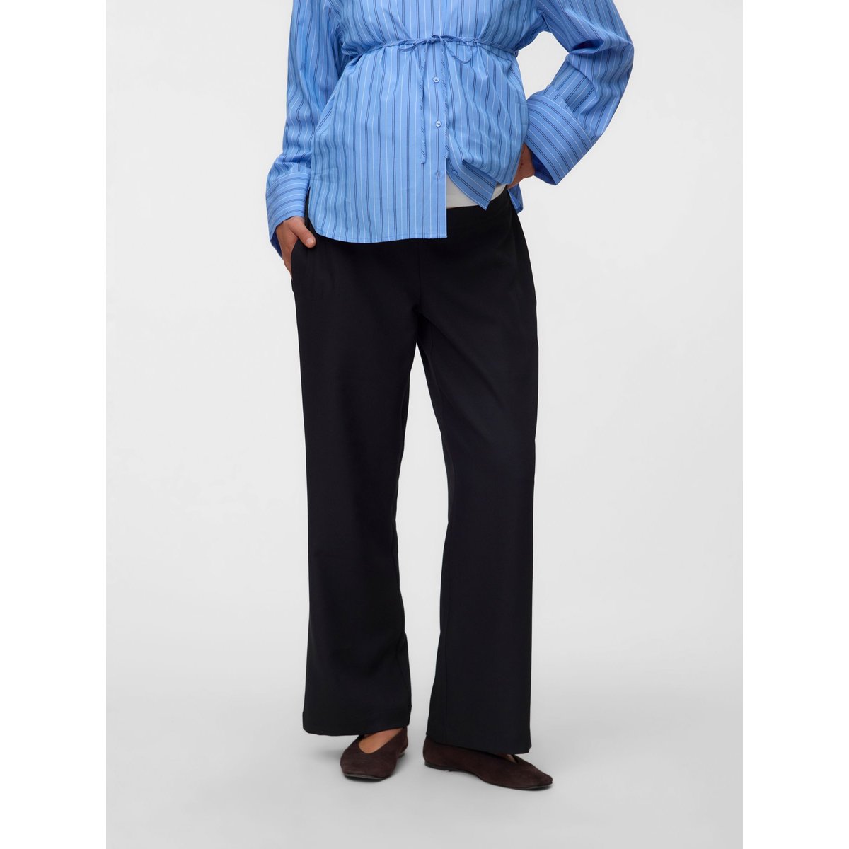 Pantalon À Jambe Large noire - black, MAMA LICIOUS