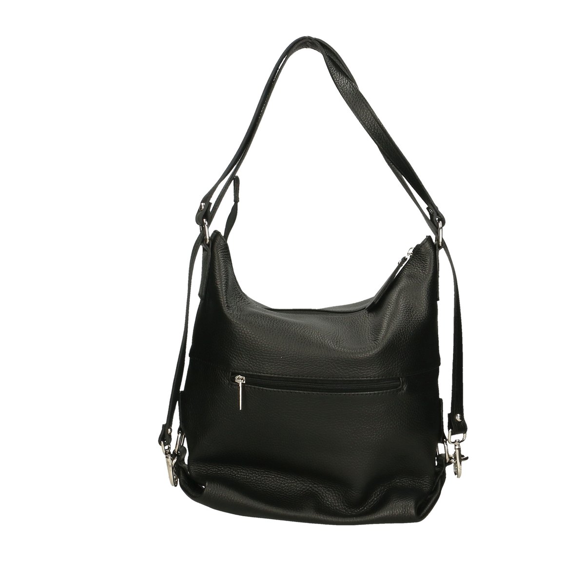 Sac à main en cuir grainé italien RIMINI bleu foncé, OH MY BAG