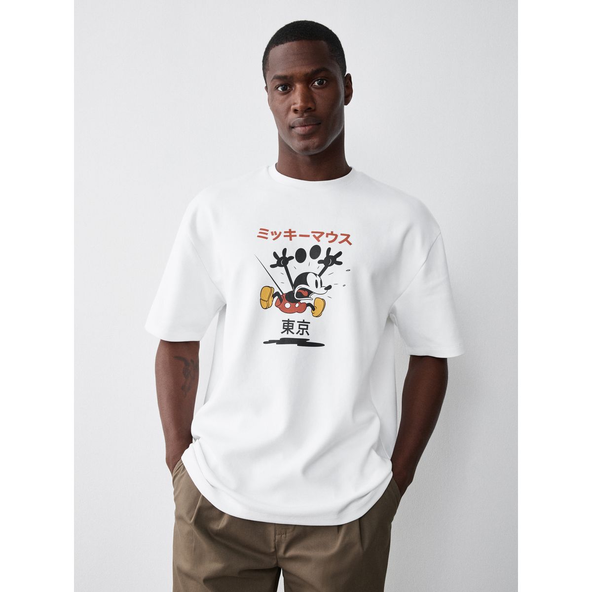 T-shirt décontracté disney mickey mouse blanc, NEXT