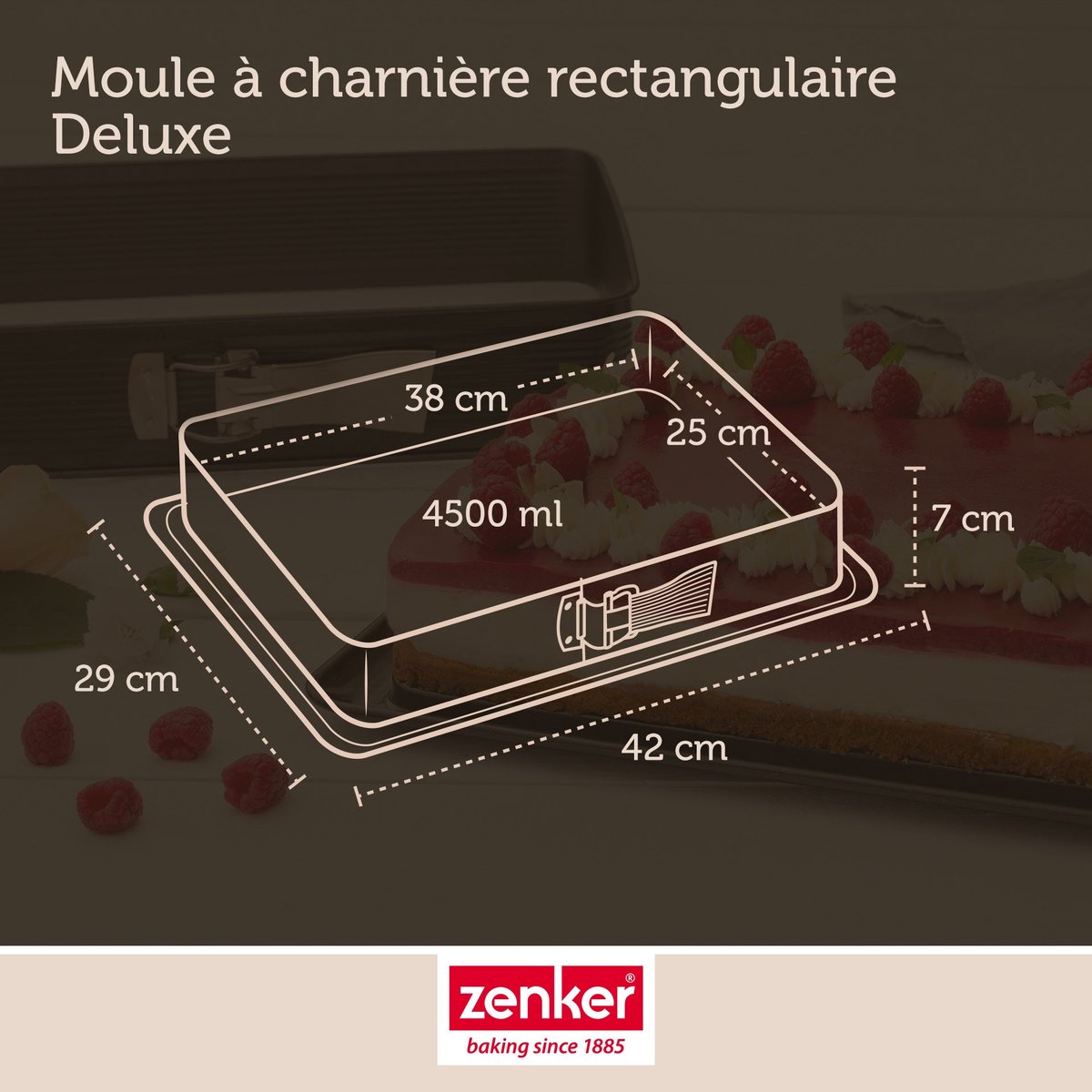 Ensemble de 2 Moules à charnière rectangulaire émaillé DELUXE noir, ZENKER