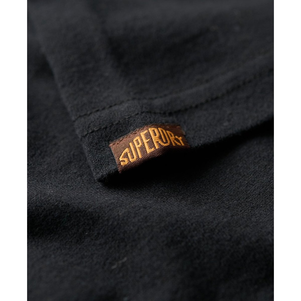 T-shirt à motif floqué délavé noir nero chiné, SUPERDRY