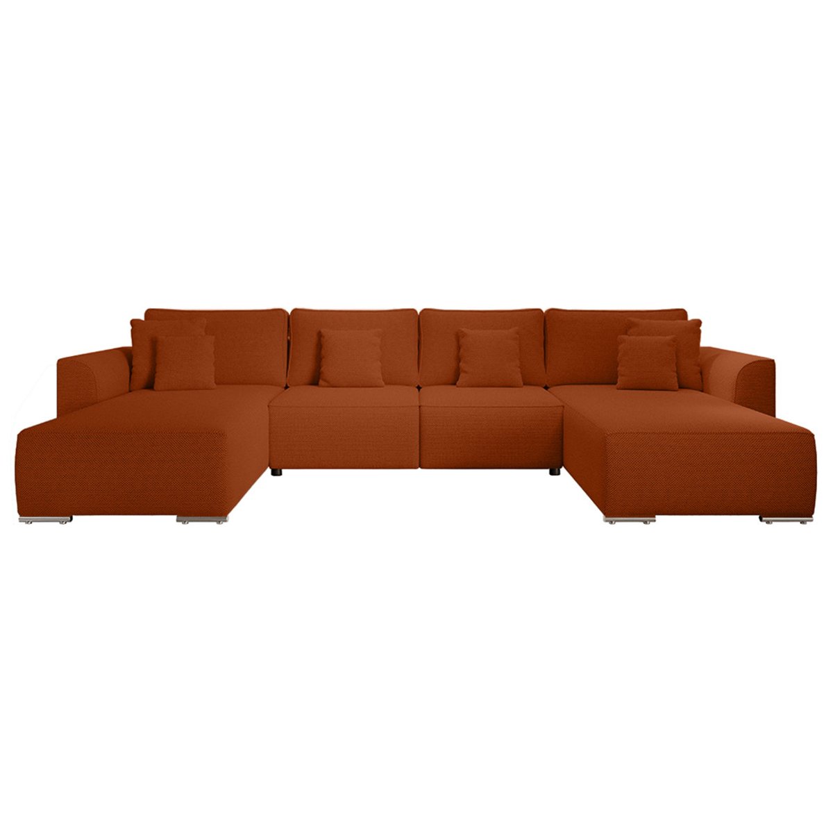 Canapé Panoramique Convertible 7 places - GABRIEL rouge, BEST MOBILIER