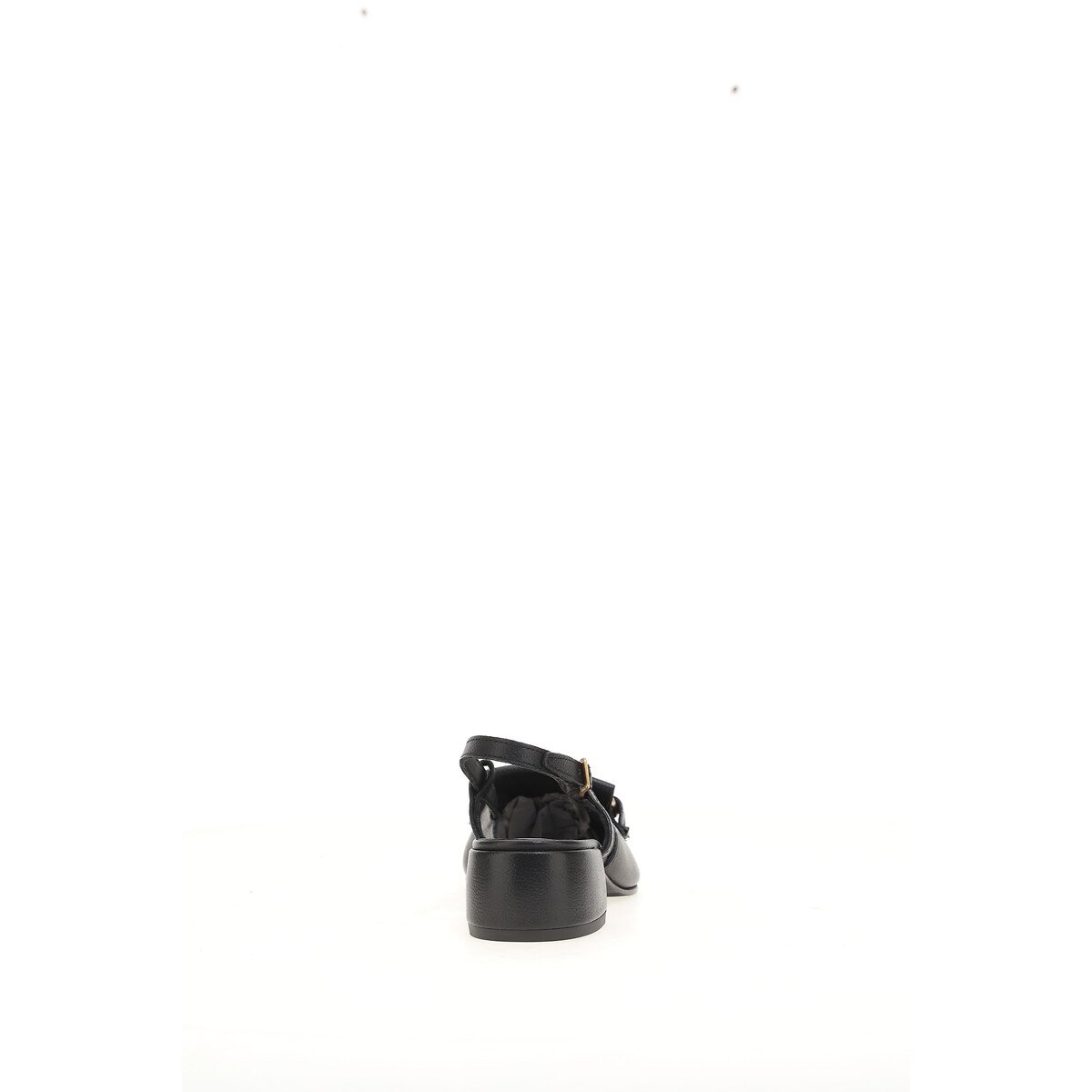 Ballerines slingback pointues en cuir noir, MJUS