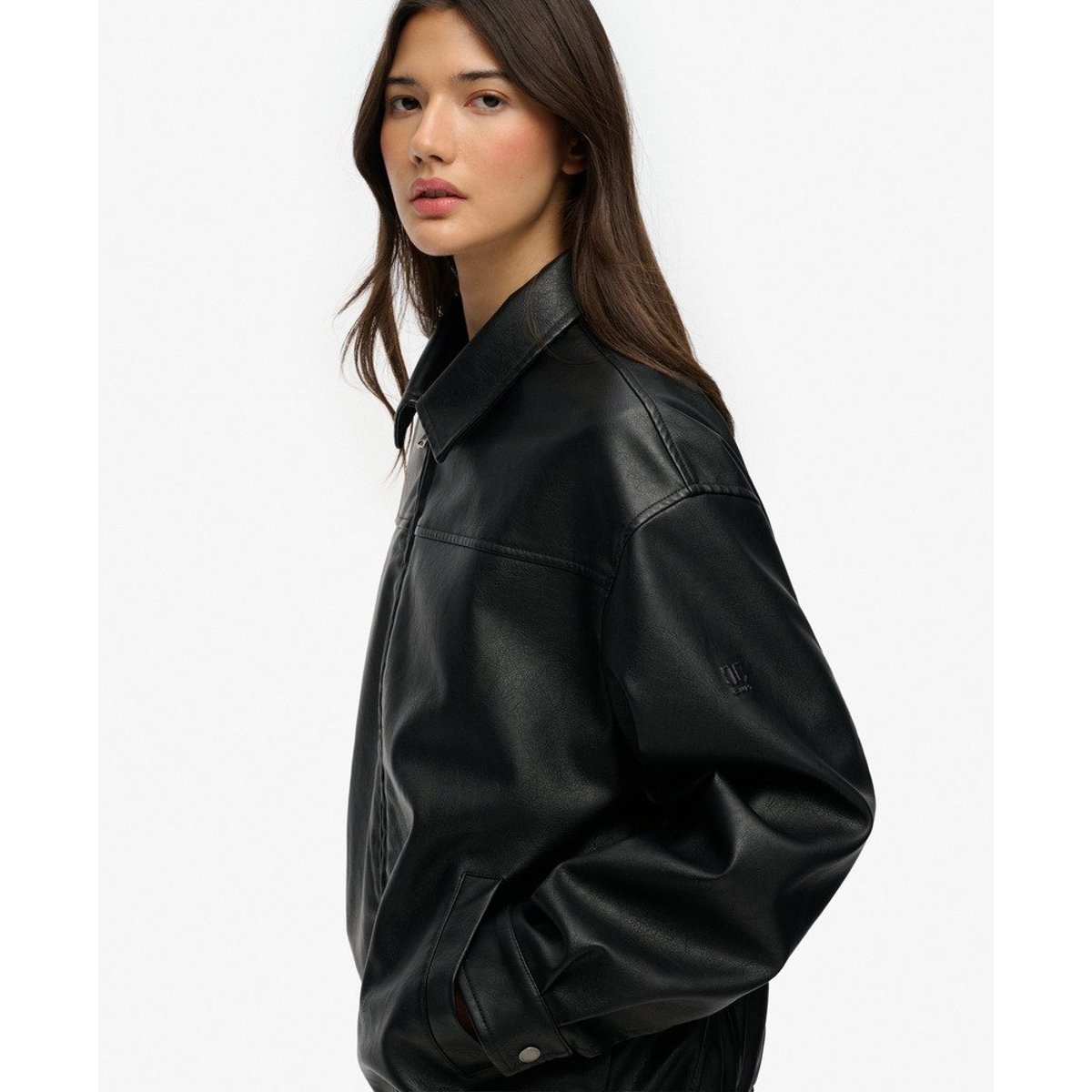 Bomber Oversize à Col noir, SUPERDRY