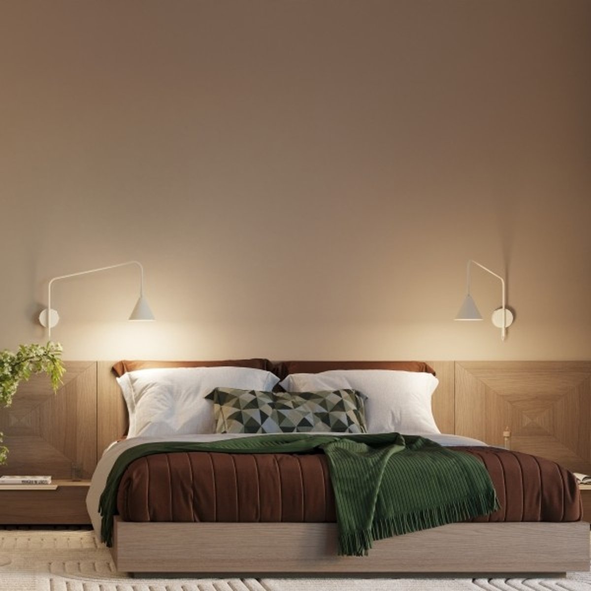 Applique murale Beige E14 1 NOX beige, EDEN