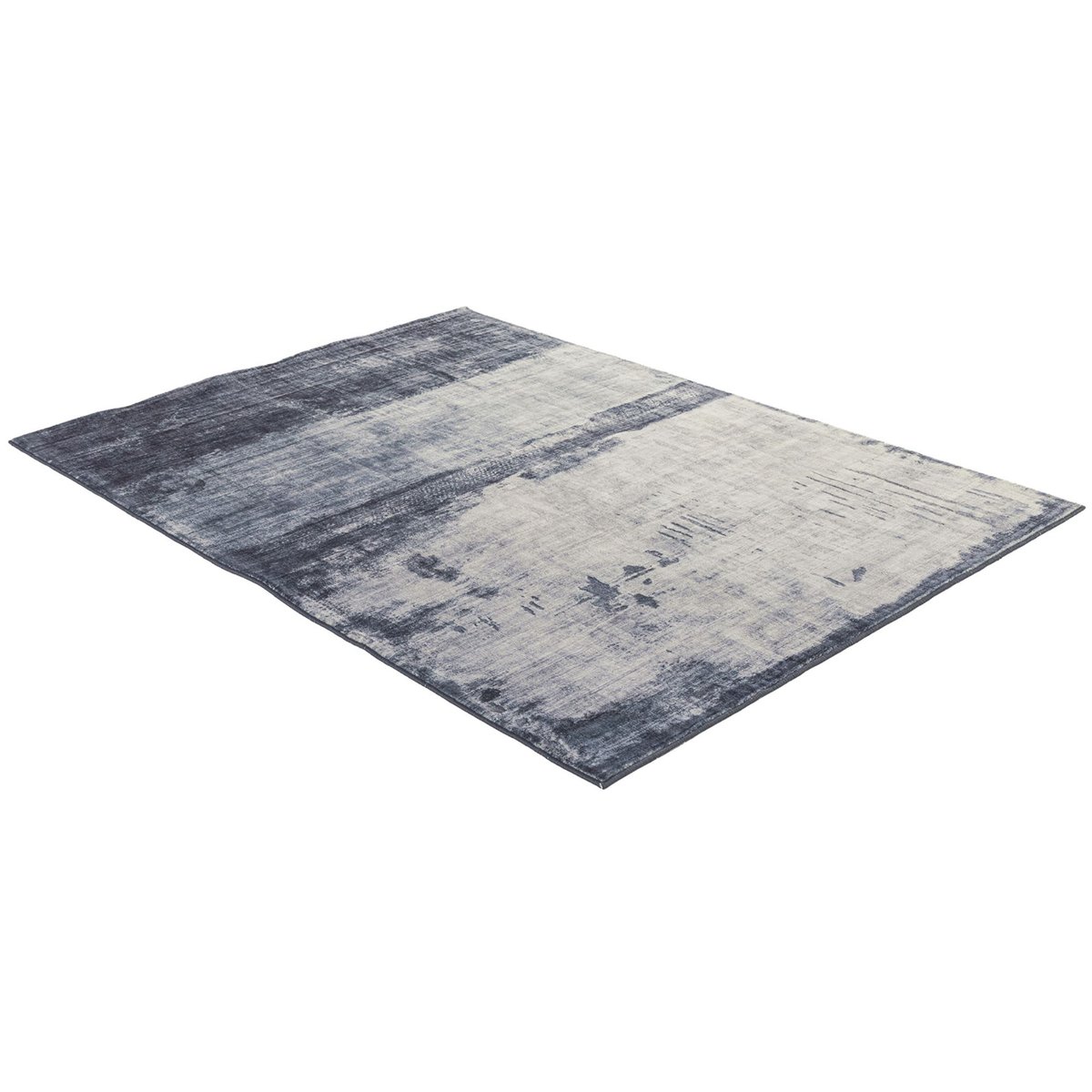 Tapis en polyester imprimé à la machine anthracite multicolore, GINO FALCONE
