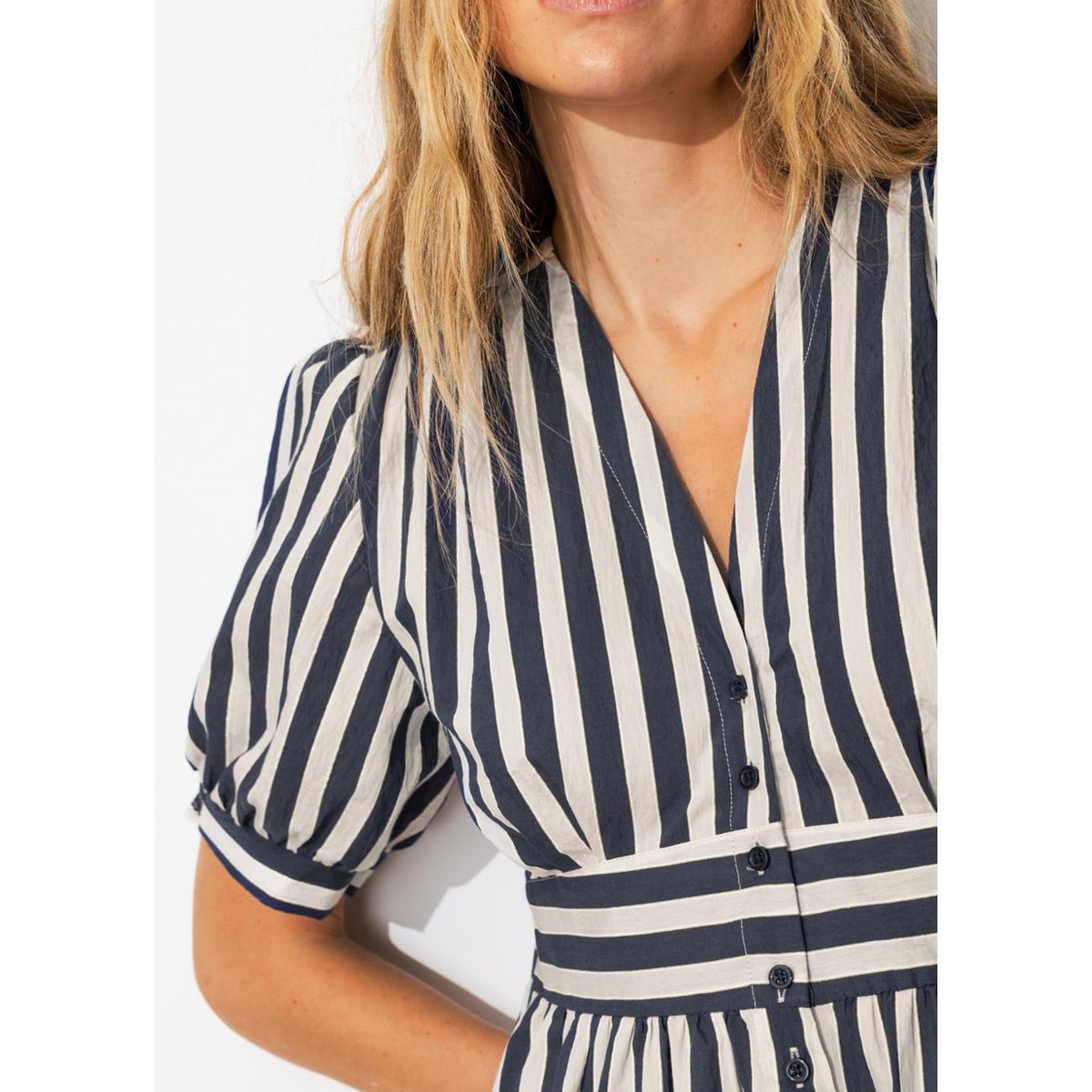 Robe longue rayée rayé marine, PROMOD