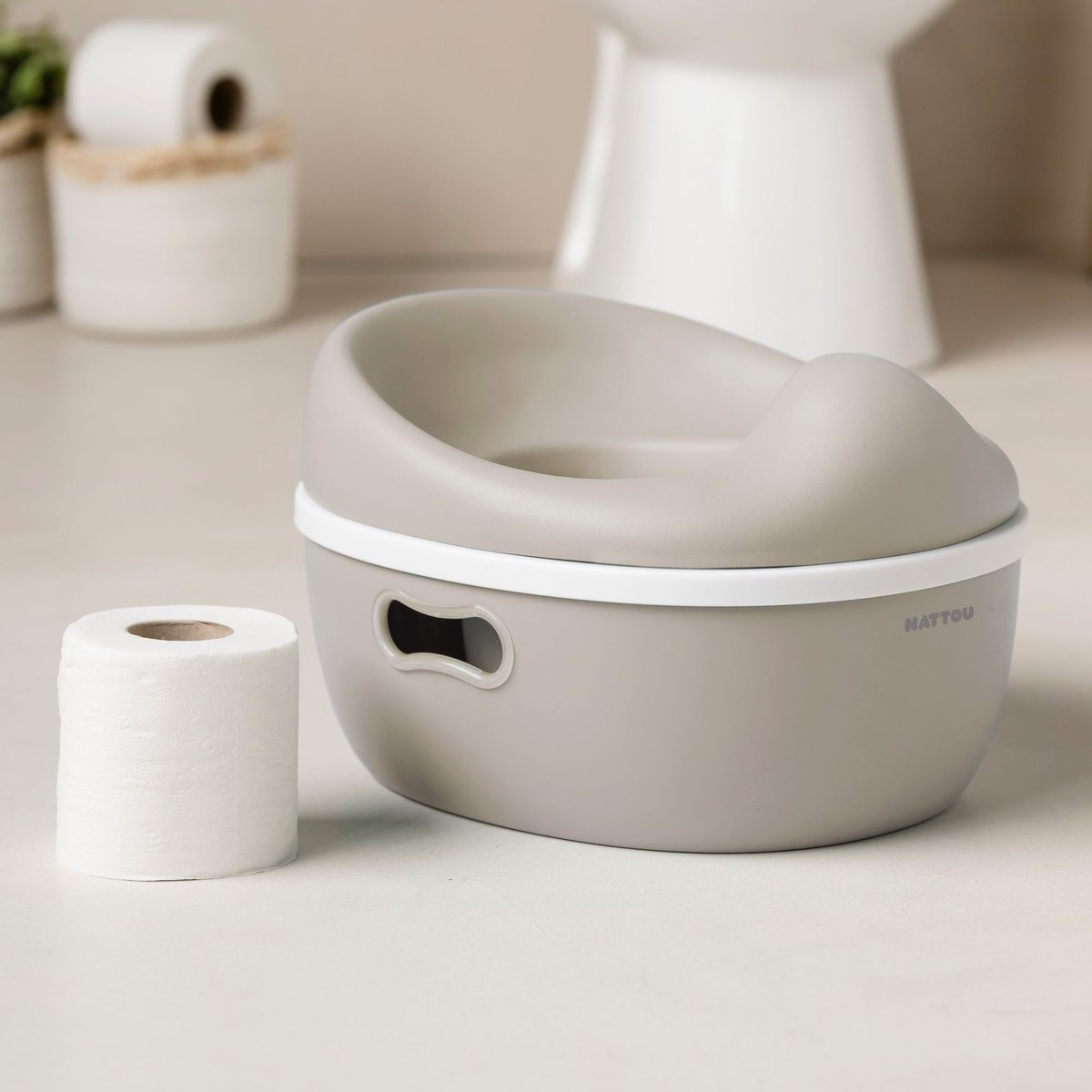 Pot d'apprentissage Potty 3 en 1 beige, NATTOU