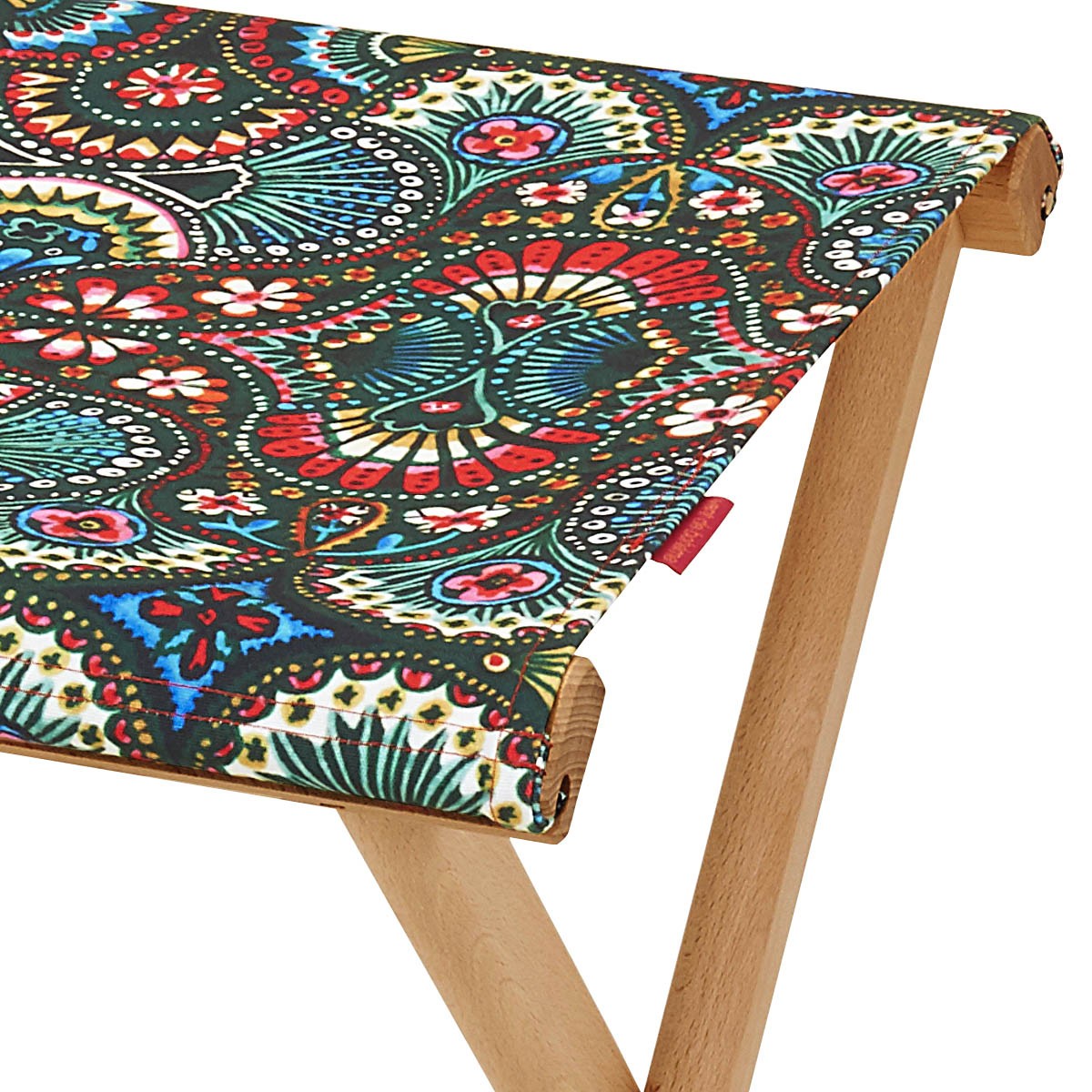 Pliant pêcheur en eucalyptus et toile outdoor, OLGA noir, VENT DE BOHÈME