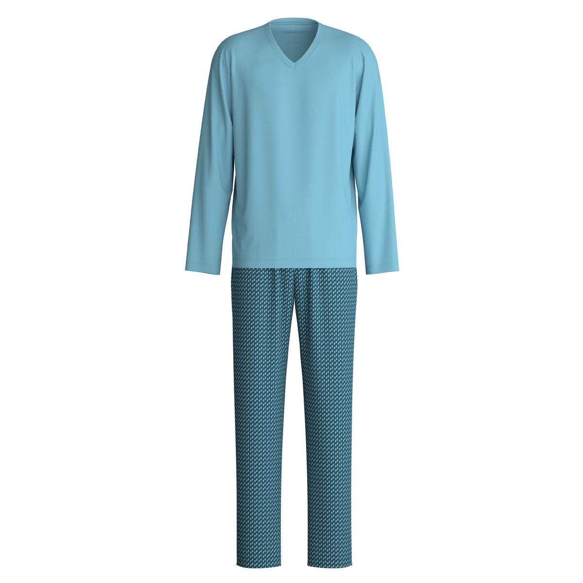Pyjama manches longues Coton COTTON SPECIAL retro blue, CALIDA