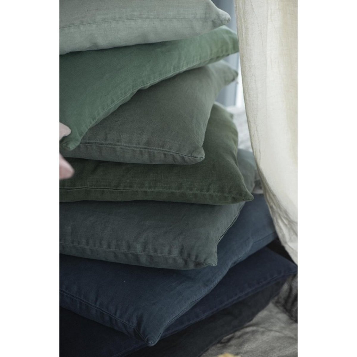 Housse de coussin lin vert menthe, IB LAURSEN