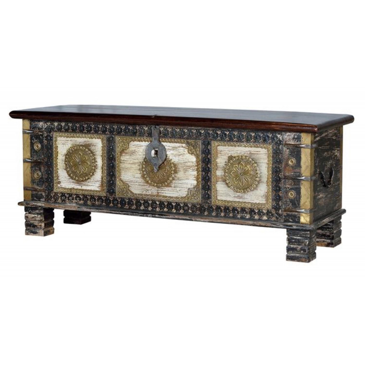 Coffre bronze marron, DECORATION D’AUTREFOIS