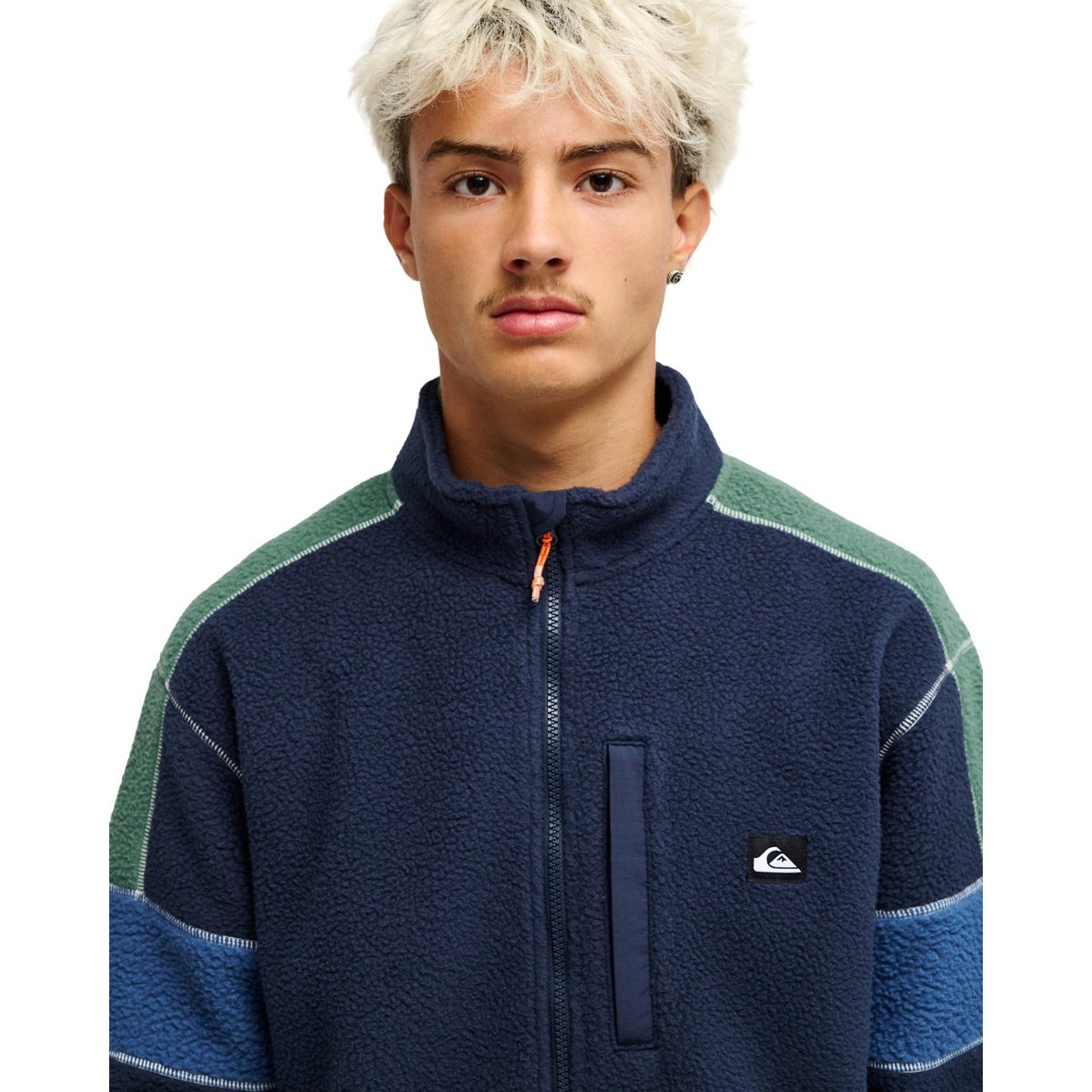 Polaire zippée CLEAN COAST BLOCK bleu dark navy, QUIKSILVER