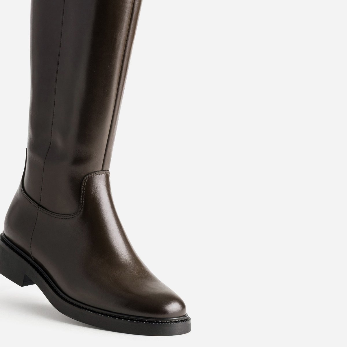 Botte Plate en cuir CANELLE chocolat, ERAM