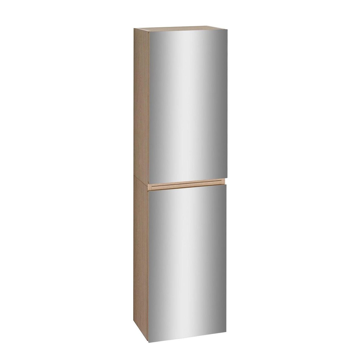Armoire de toilette 60cm double porte avec miroirs WILL décor chêne, MOB IN