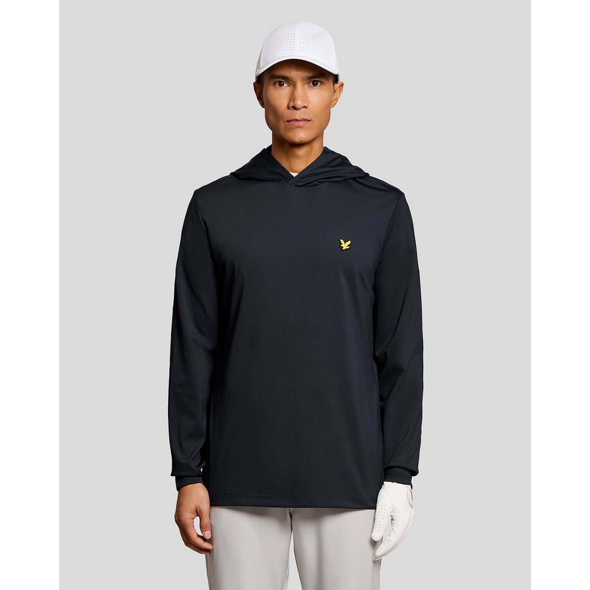 Couche intermédiaire performance à capuche bleu foncé marine, LYLE & SCOTT