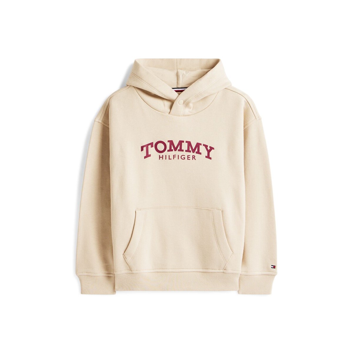 Sweat à capuche en molleton beige, TOMMY HILFIGER