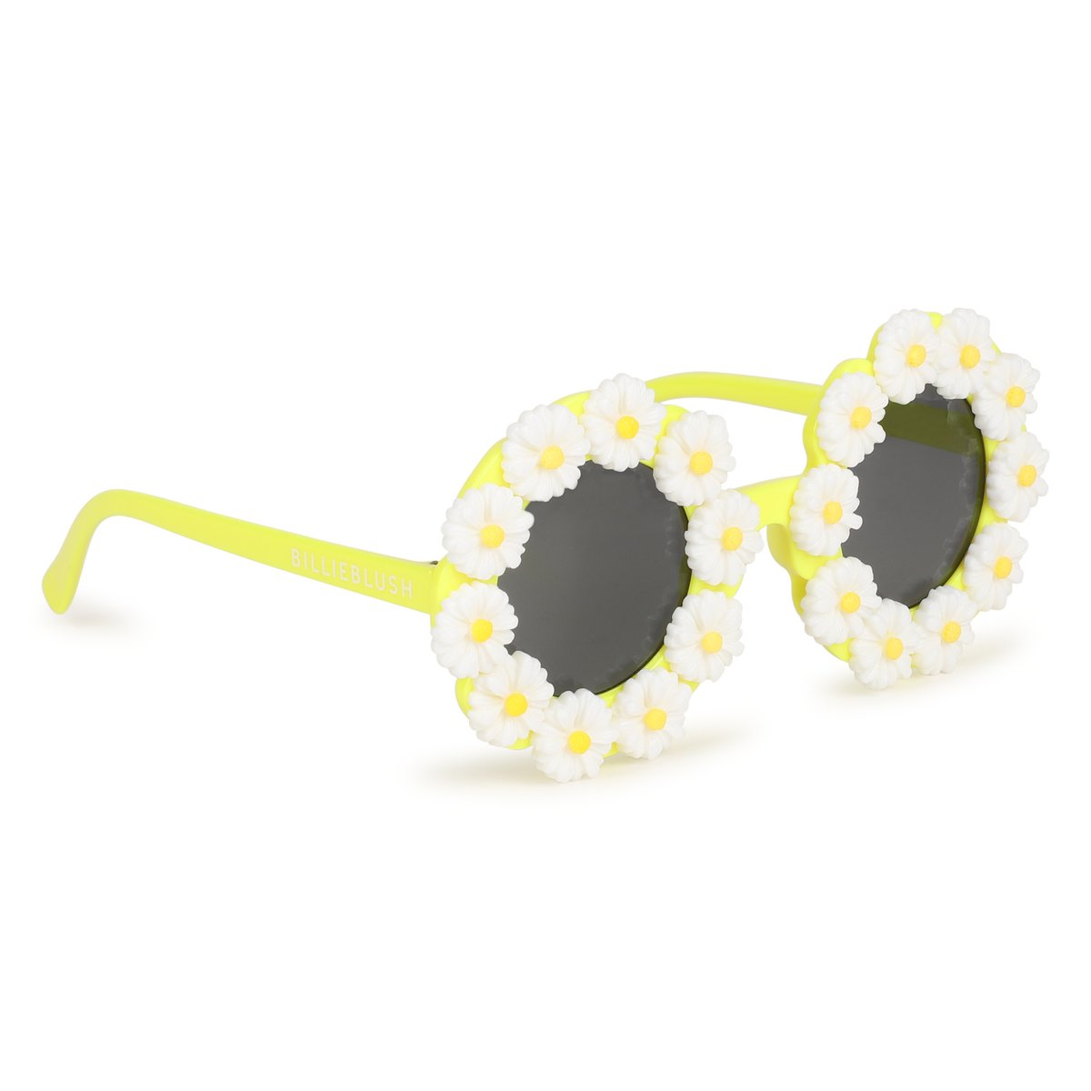 Lunettes de soleil fleur jaune fluo, BILLIEBLUSH