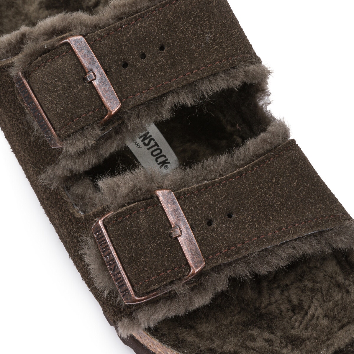 Mules fourrées Arizona Fell moka, BIRKENSTOCK