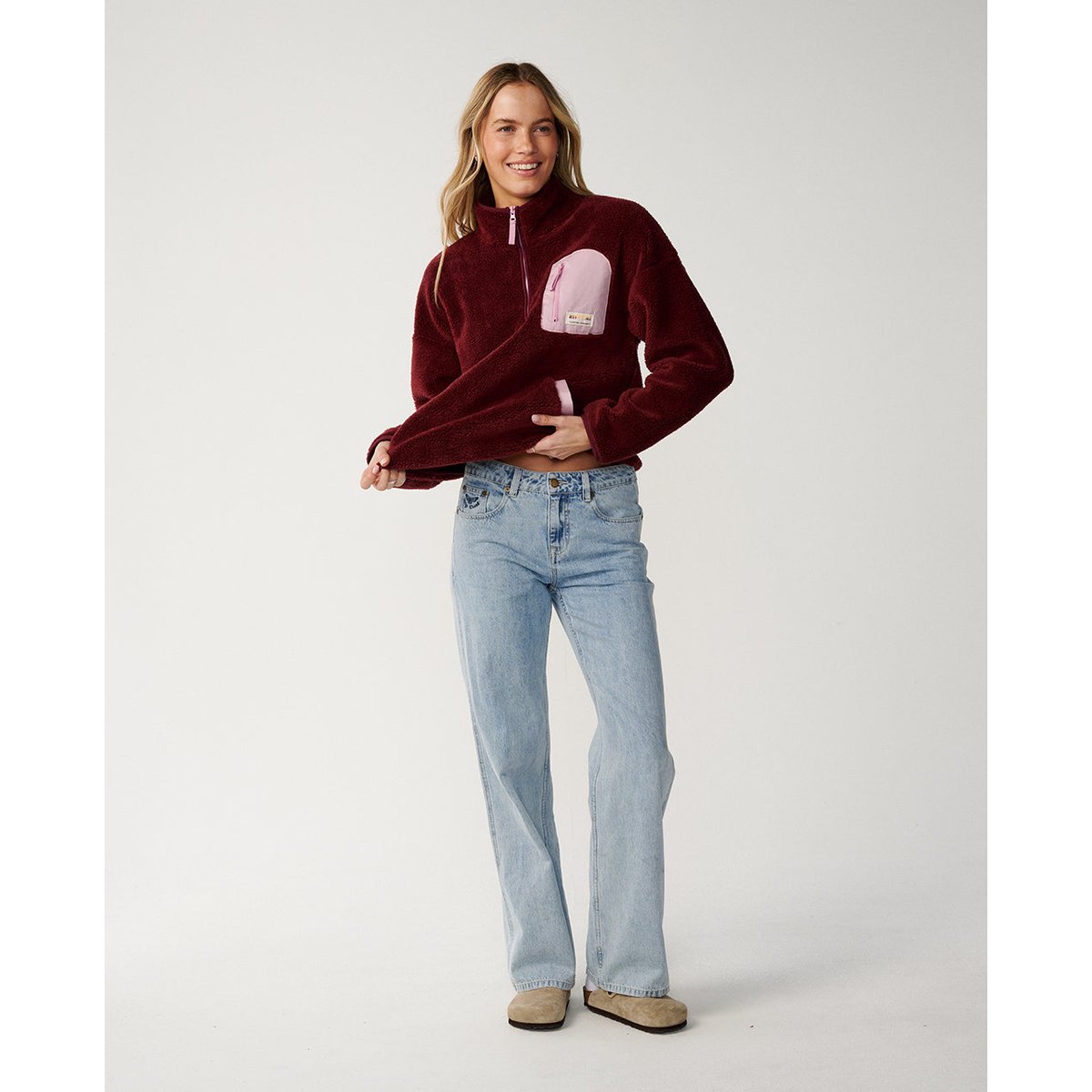 PARTY Pack POLAR ZIP Through prune foncé, RIP CURL