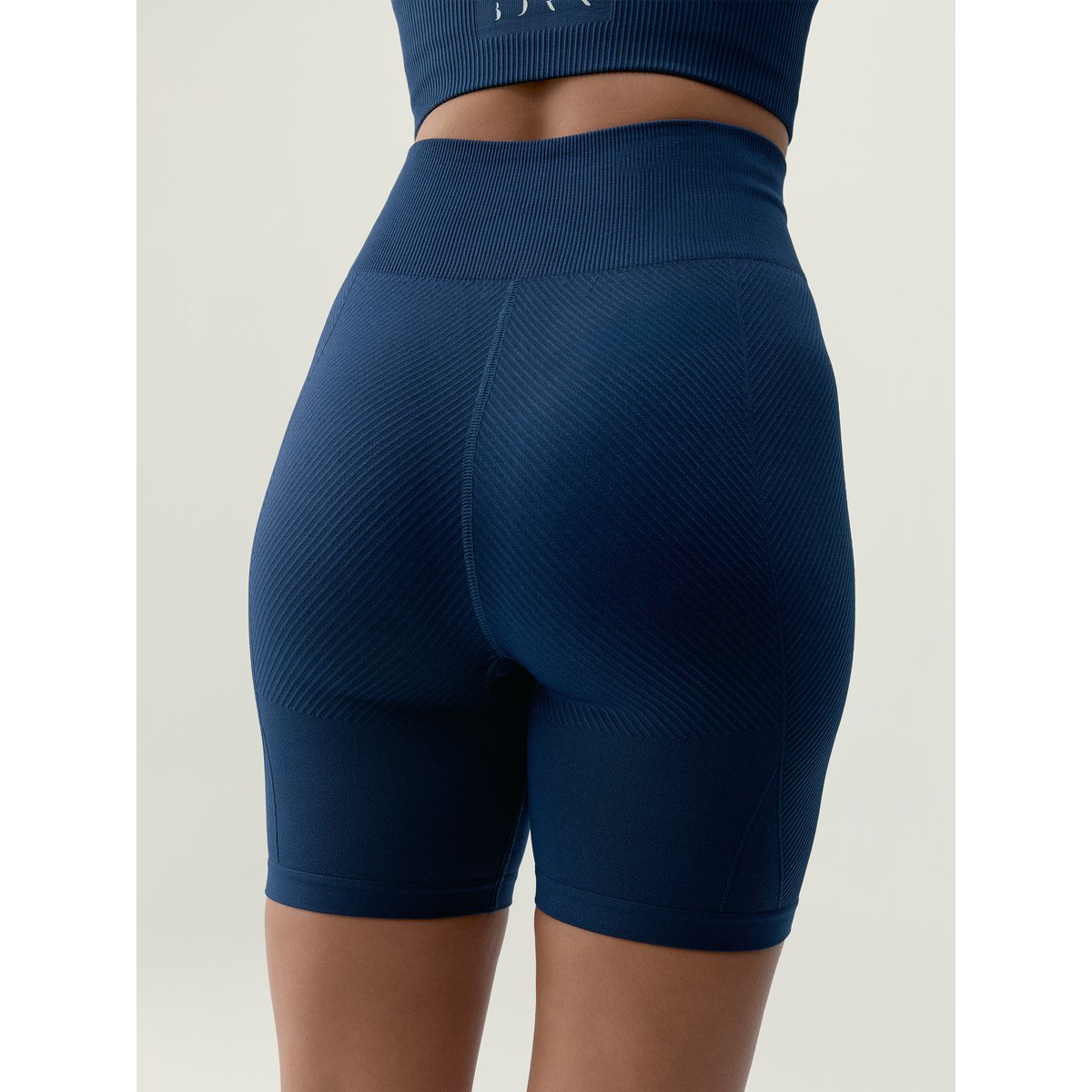 Short de sport femme India effet gainant bleu marin, BORN