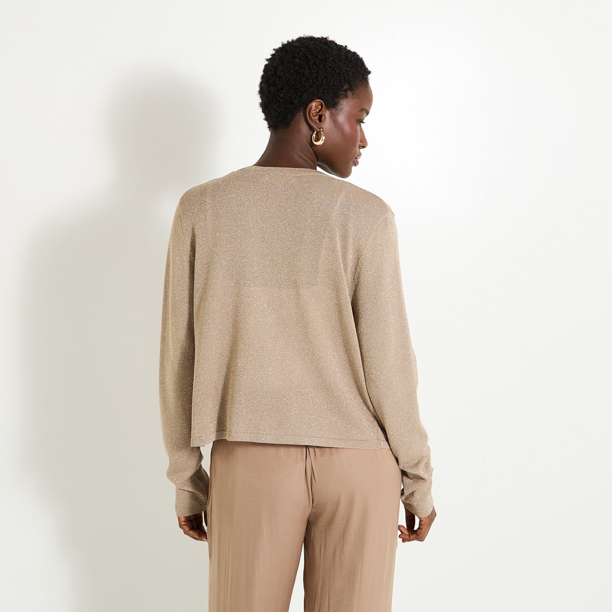 Gilet manches longues jaune champagne, GRAIN DE MALICE