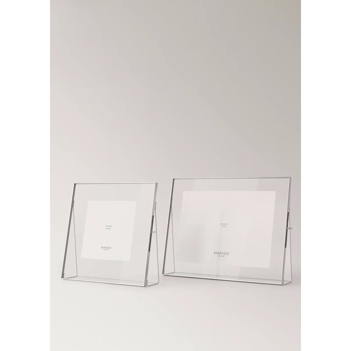 Cadre photo en verre taille moyenne argent, MANGO HOME