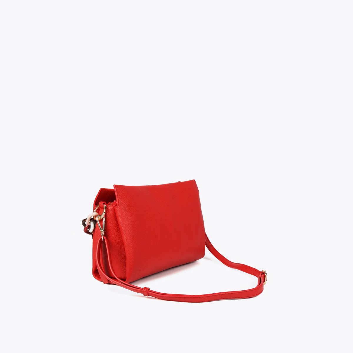 Cabas porté épaule à chaîne décorative rouge, LOLA CASADEMUNT